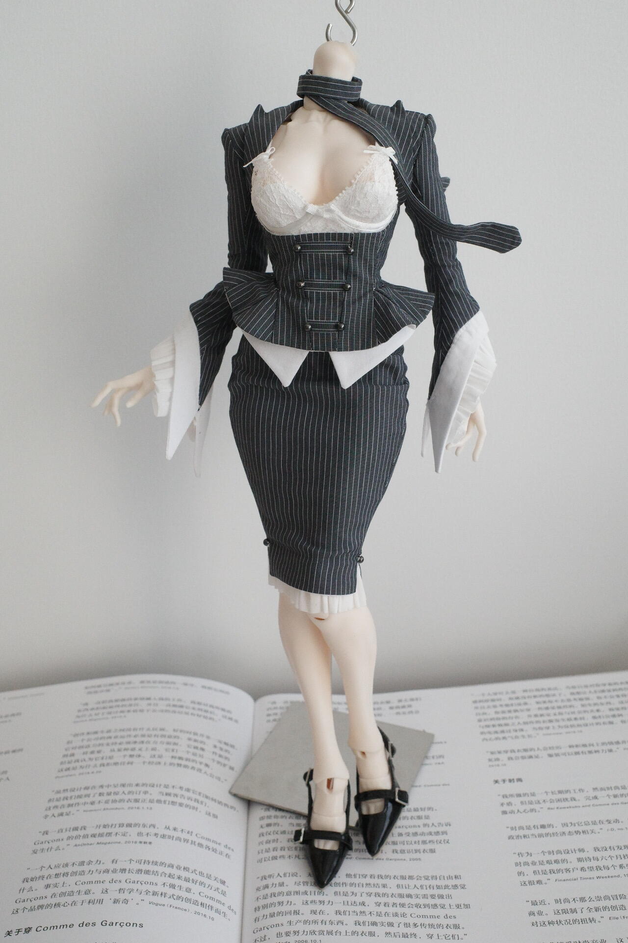 WuWu 1/4 BJD outfits Striped matching set代购