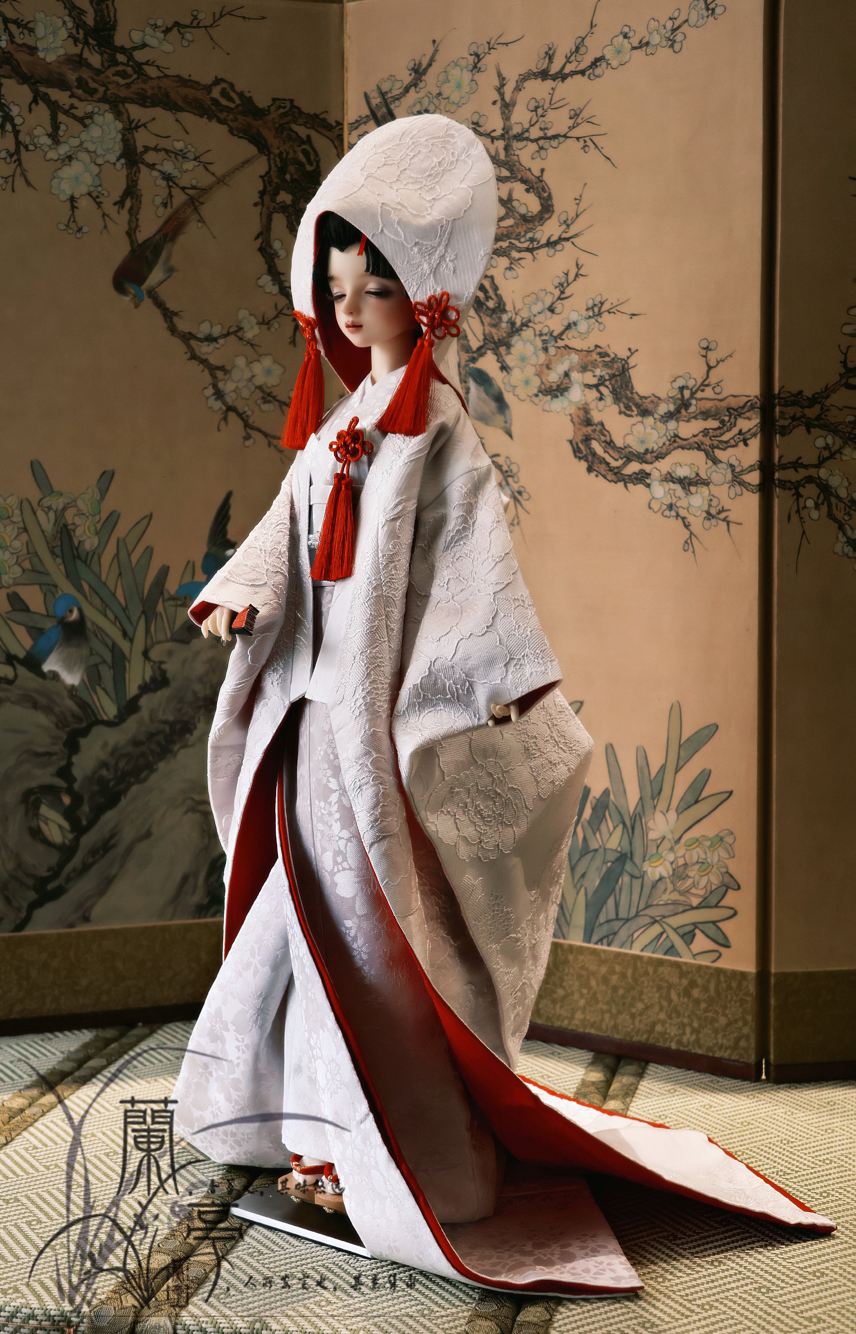 LanTingJiMeng 1/4 1/3 68cm-75cm uncles Kimono Floral and foliage patterns BJD clothing