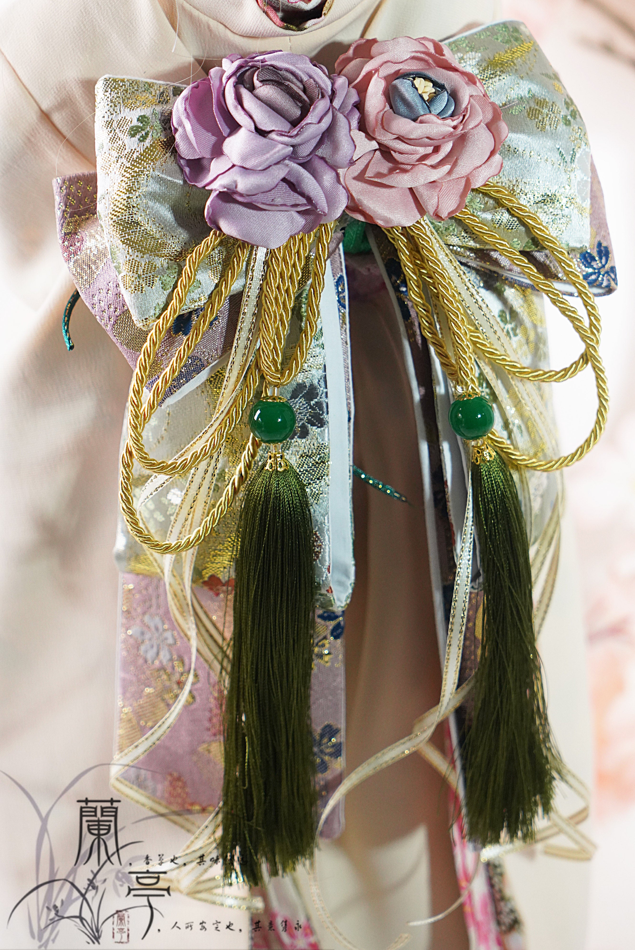LanTingJiMeng 1/4 1/3 68cm-75cm uncles Kimono Cherry Blossom BJD clothing