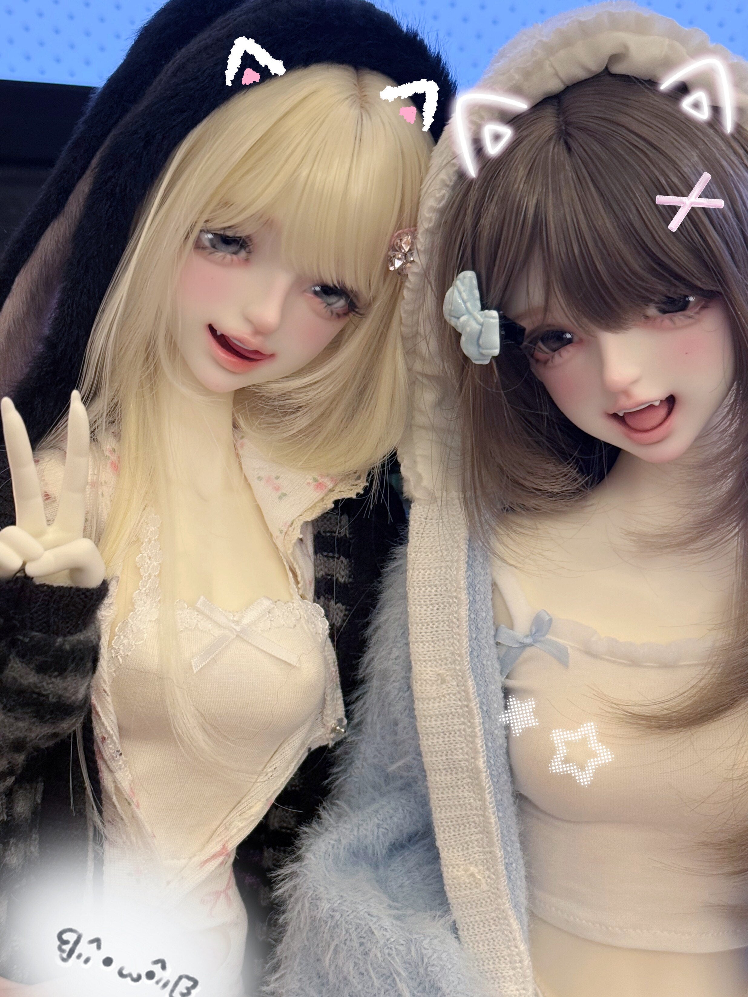 Lalunadoll 1/3 BJD head Kitty Bean
