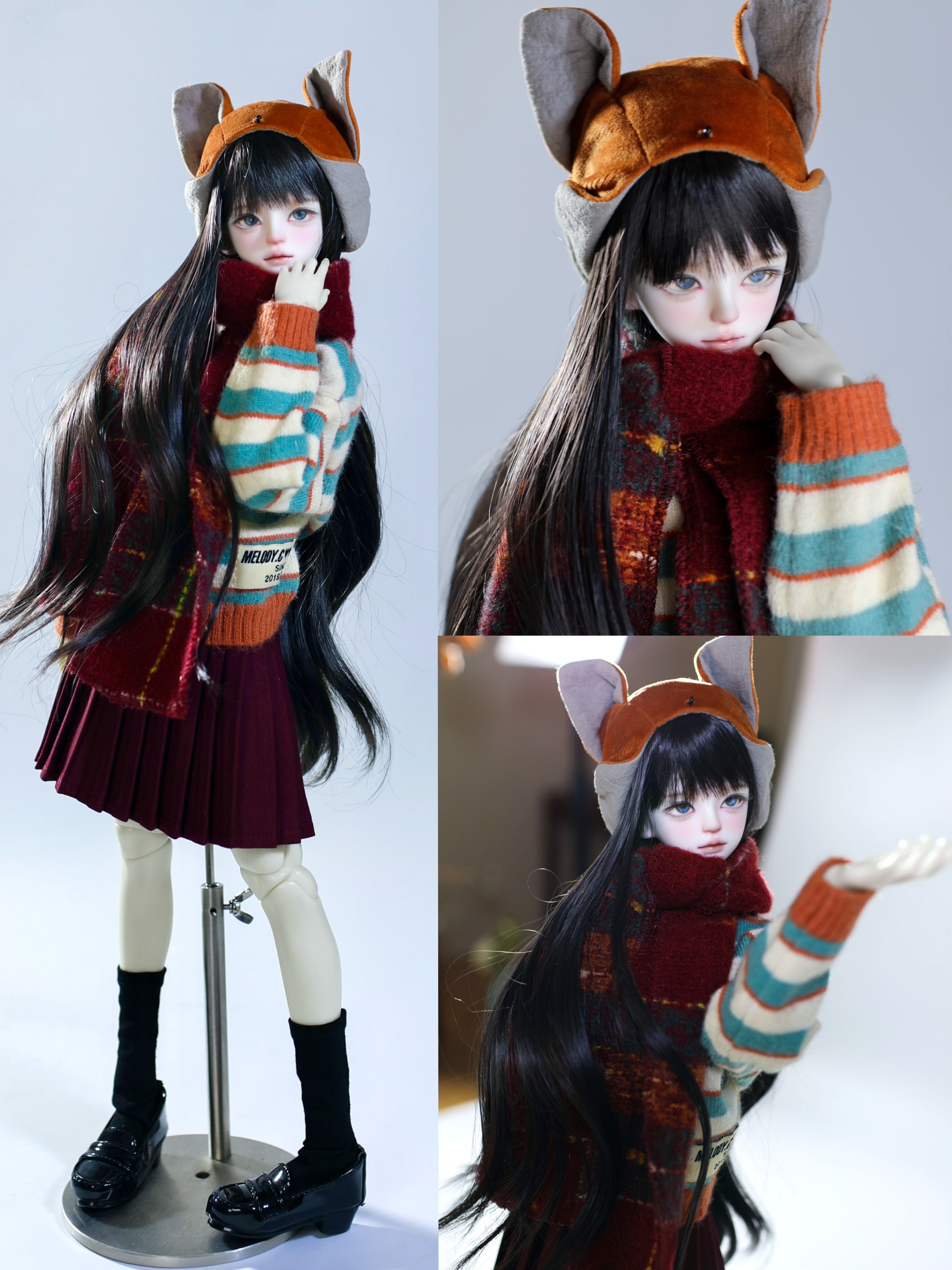 GuangYin 1/4 BJD head Nuri & Nox