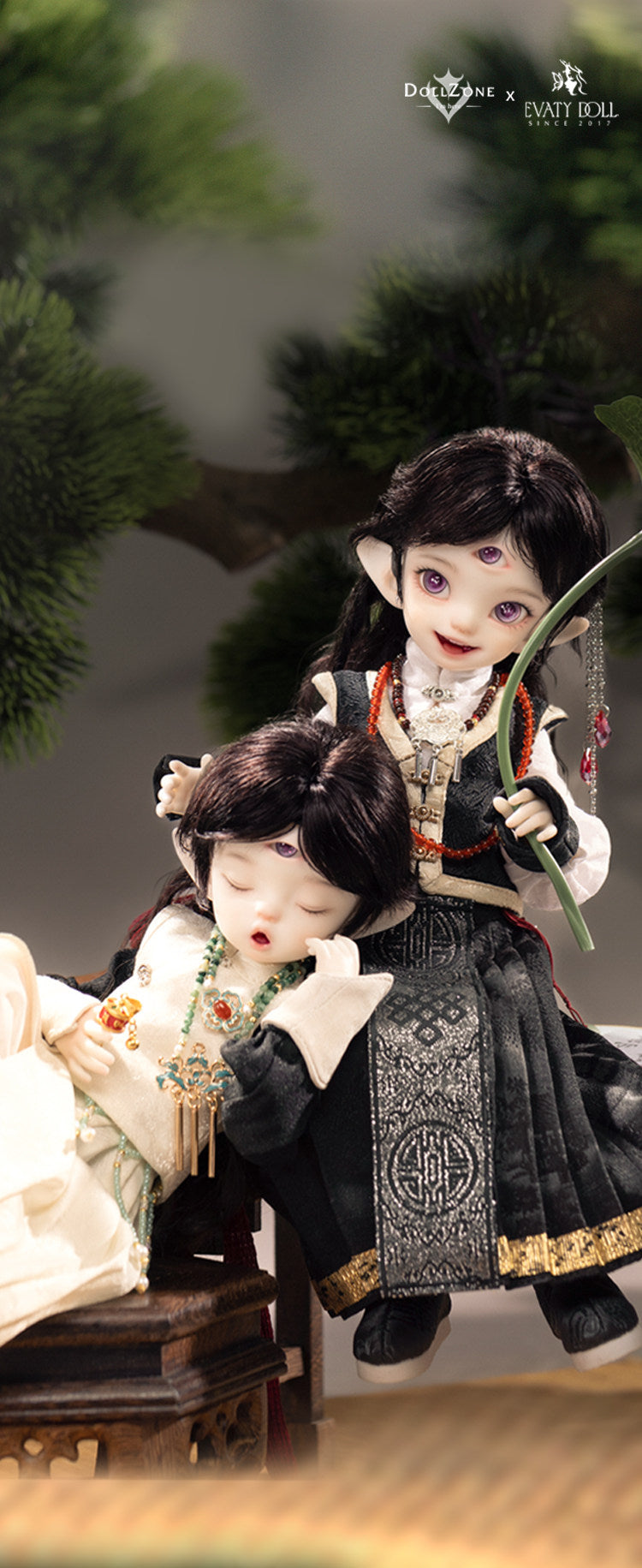 EvatyDoll x DollZone 1/6 BJD nude doll full set KuLuLu & KuLaLa仅代购