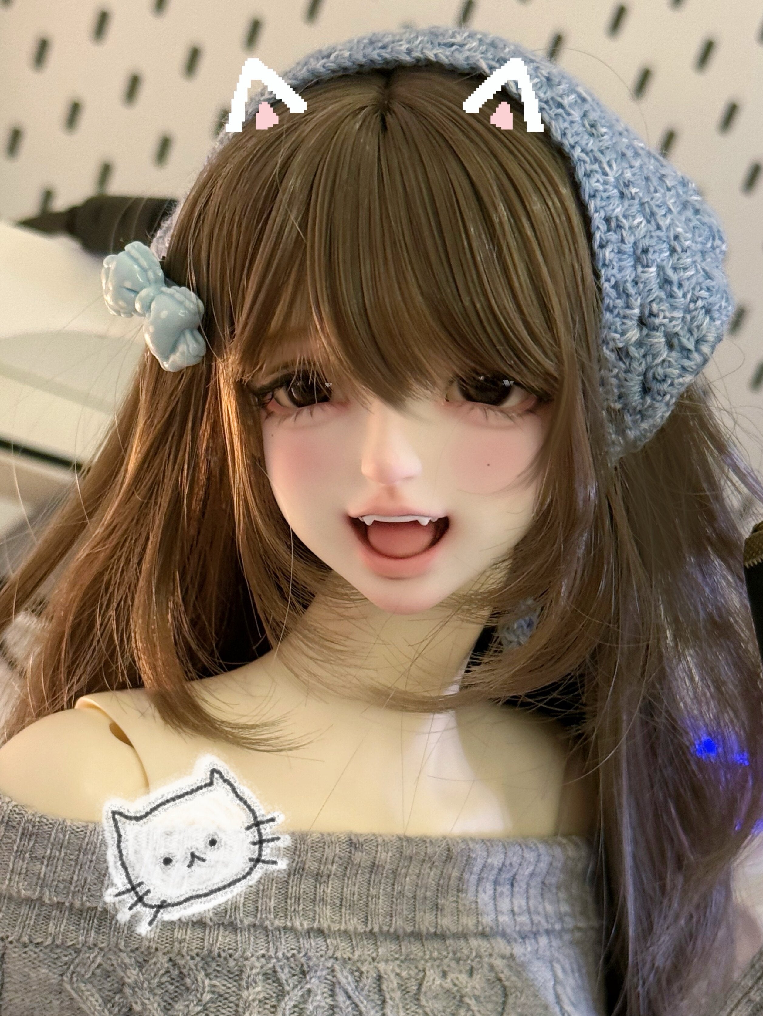 Lalunadoll 1/3 BJD head Kitty Bean