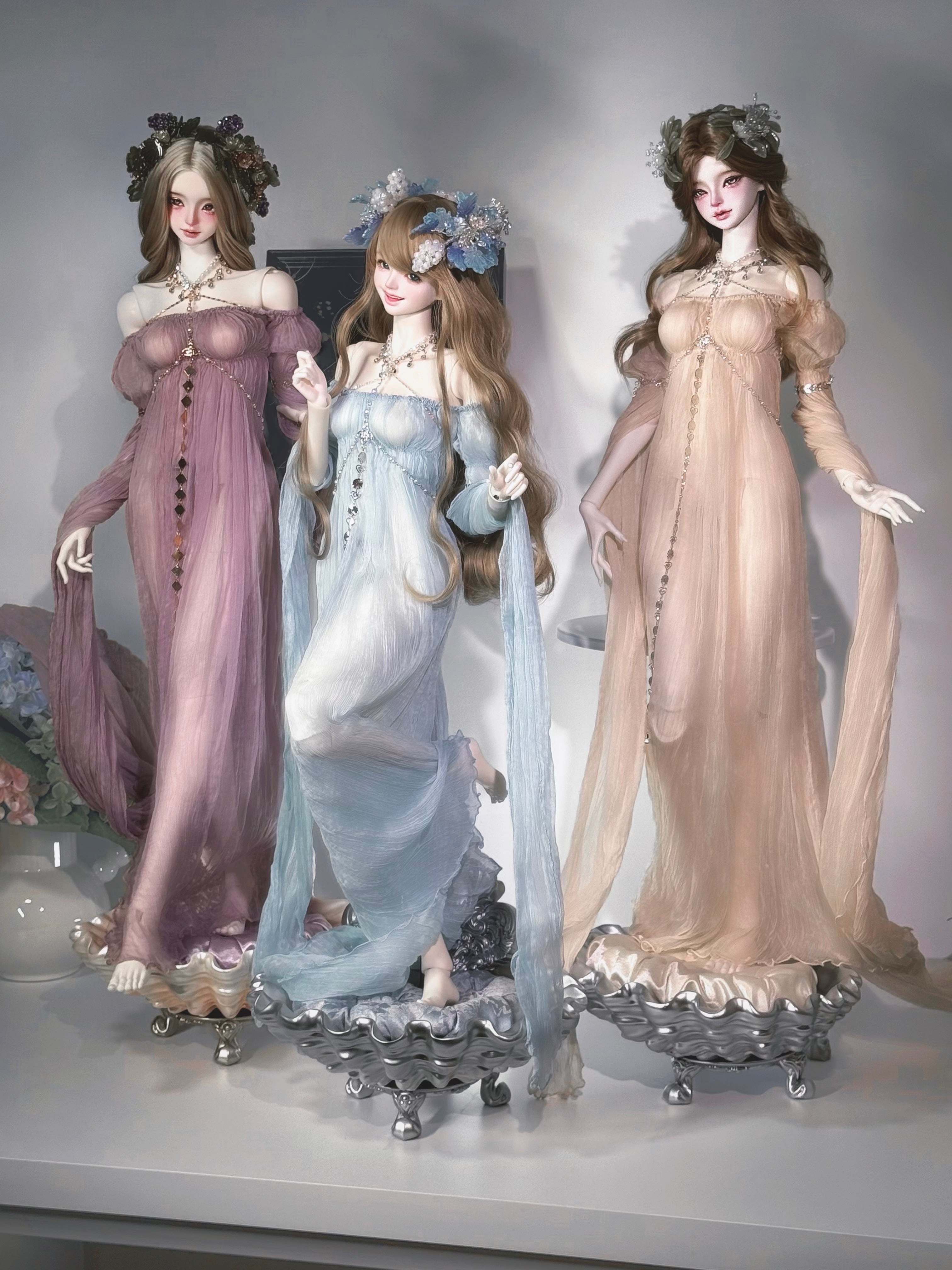 AphasiaLand 1/6 1/4 1/3 Venus Shell BJD Stand Resin Decorative Stand