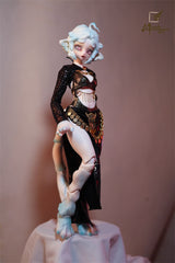MiracleDoll 1/4 Leopard Woman BJD head Ling