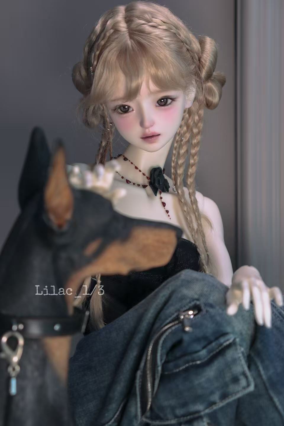 QianQian 1/4 1/3 BJD Head Lilac