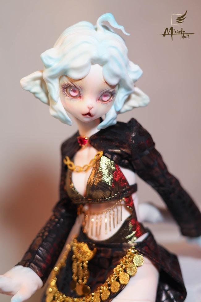 MiracleDoll 1/4 Leopard Woman BJD head Ling