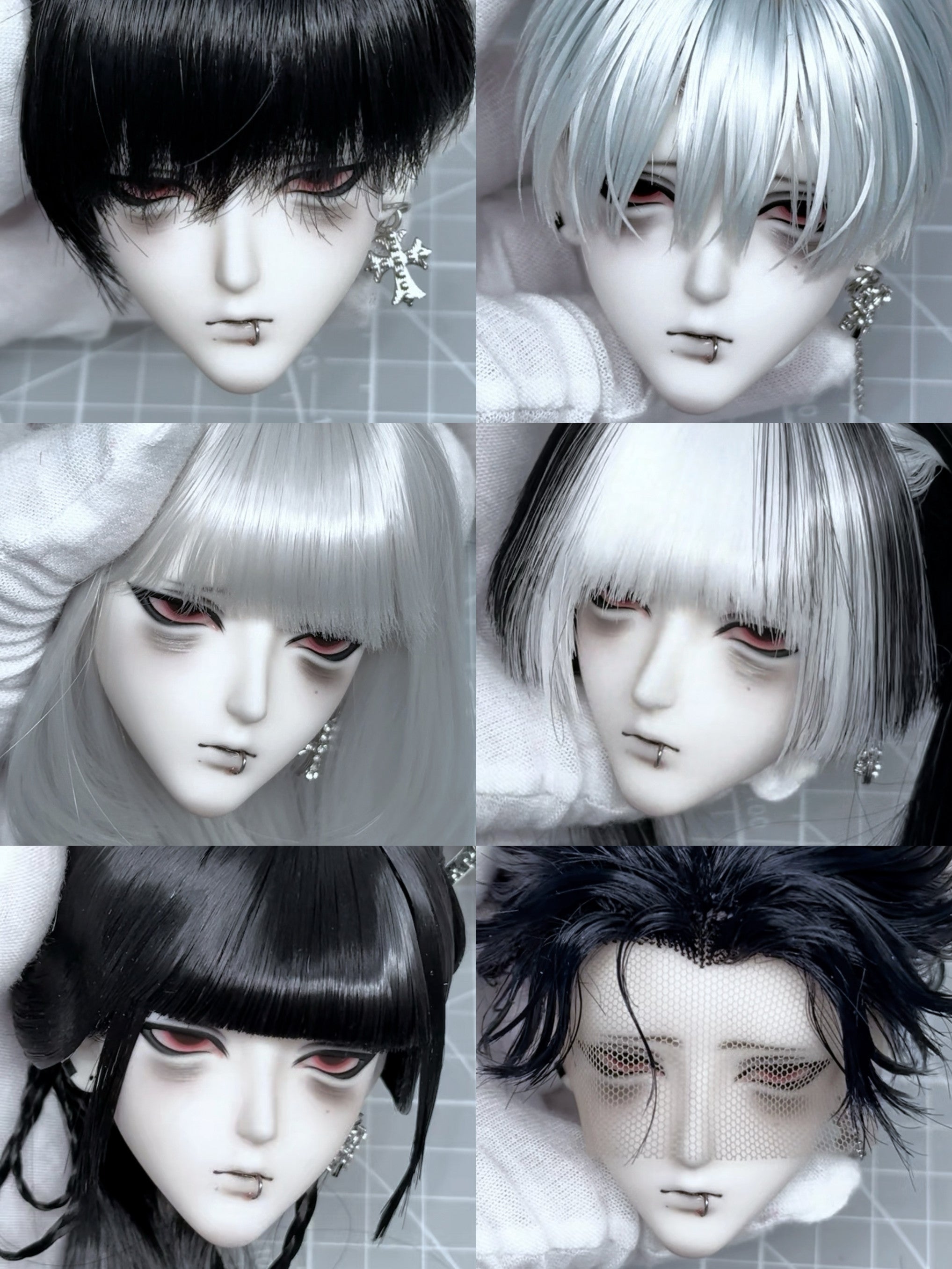 GYOYO X NAO 1/4 BJD head ZhenYe & SiWu nude doll