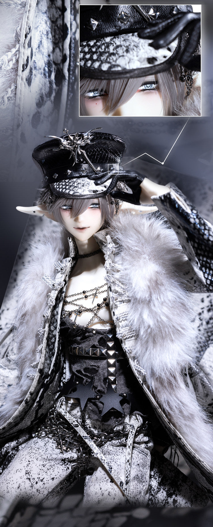 DollZone 73cm nude doll full set BJD BaiHu