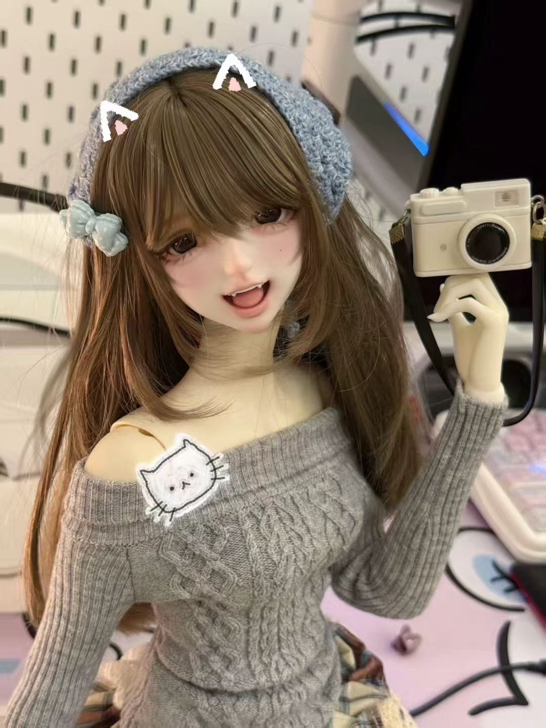 Lalunadoll 1/3 BJD head Kitty Bean