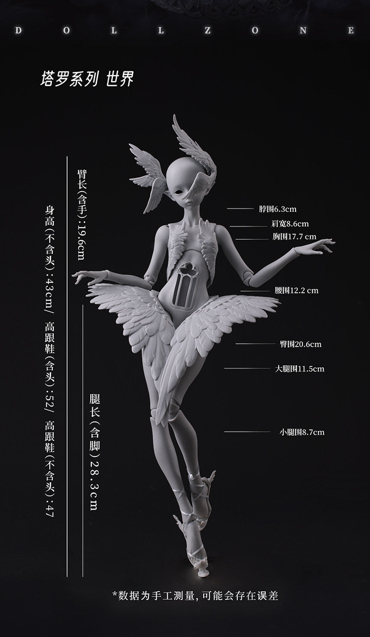 DollZone 1/4 BJD nude doll full set Tarot