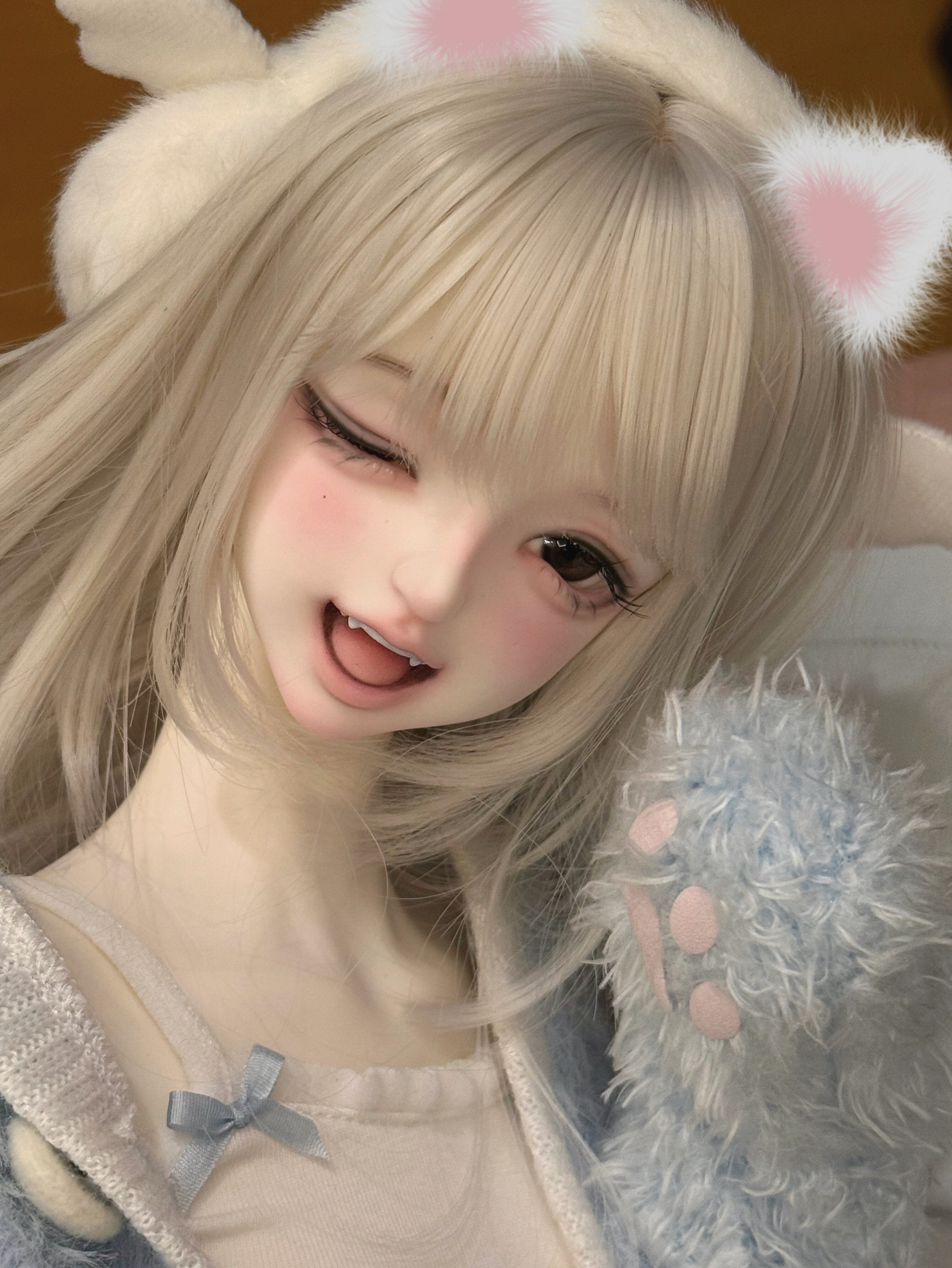 Lalunadoll 1/3 BJD head Kitty Bean