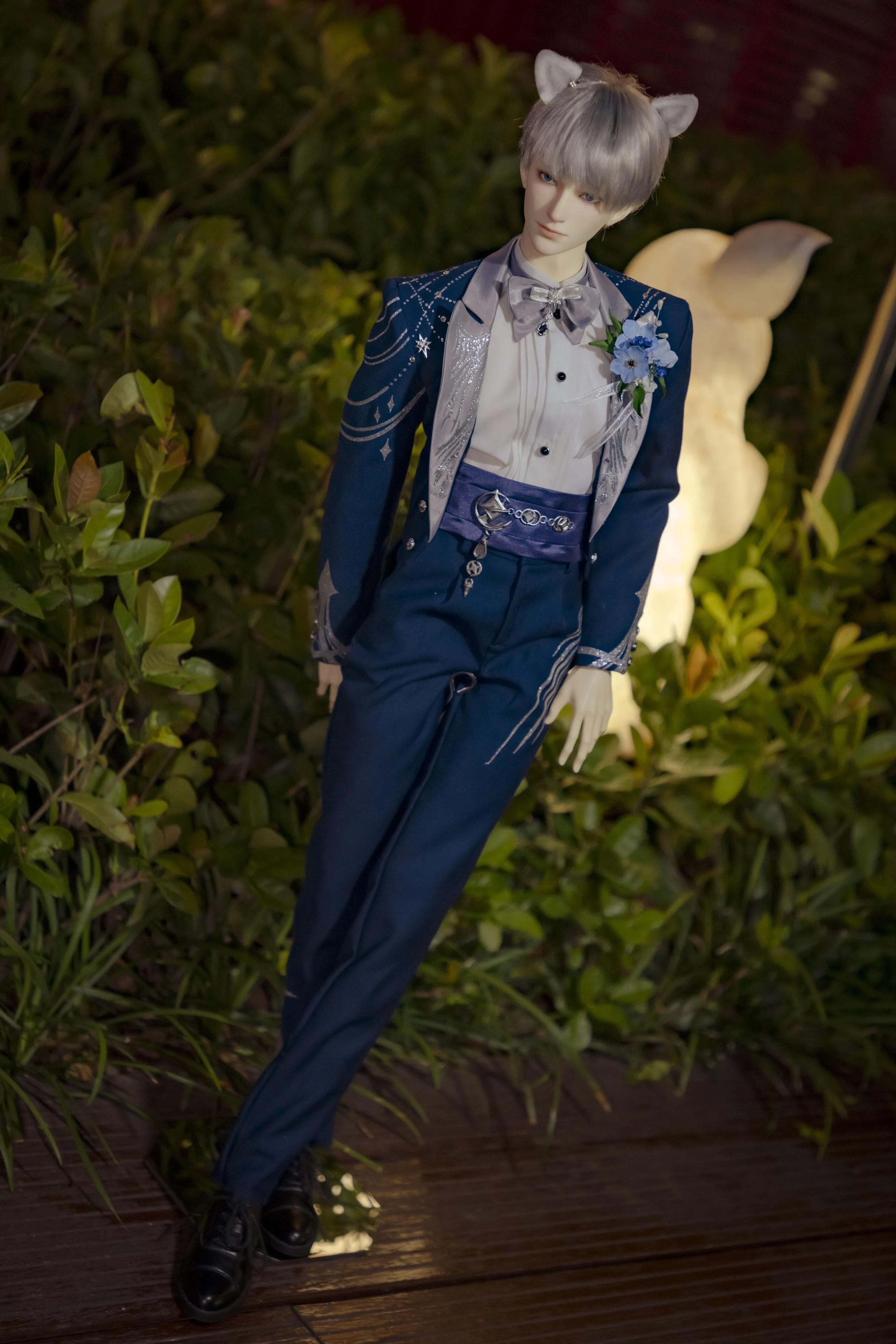 Xavier Cos 75-77cm dark blue wedding dress BJD outfits代购