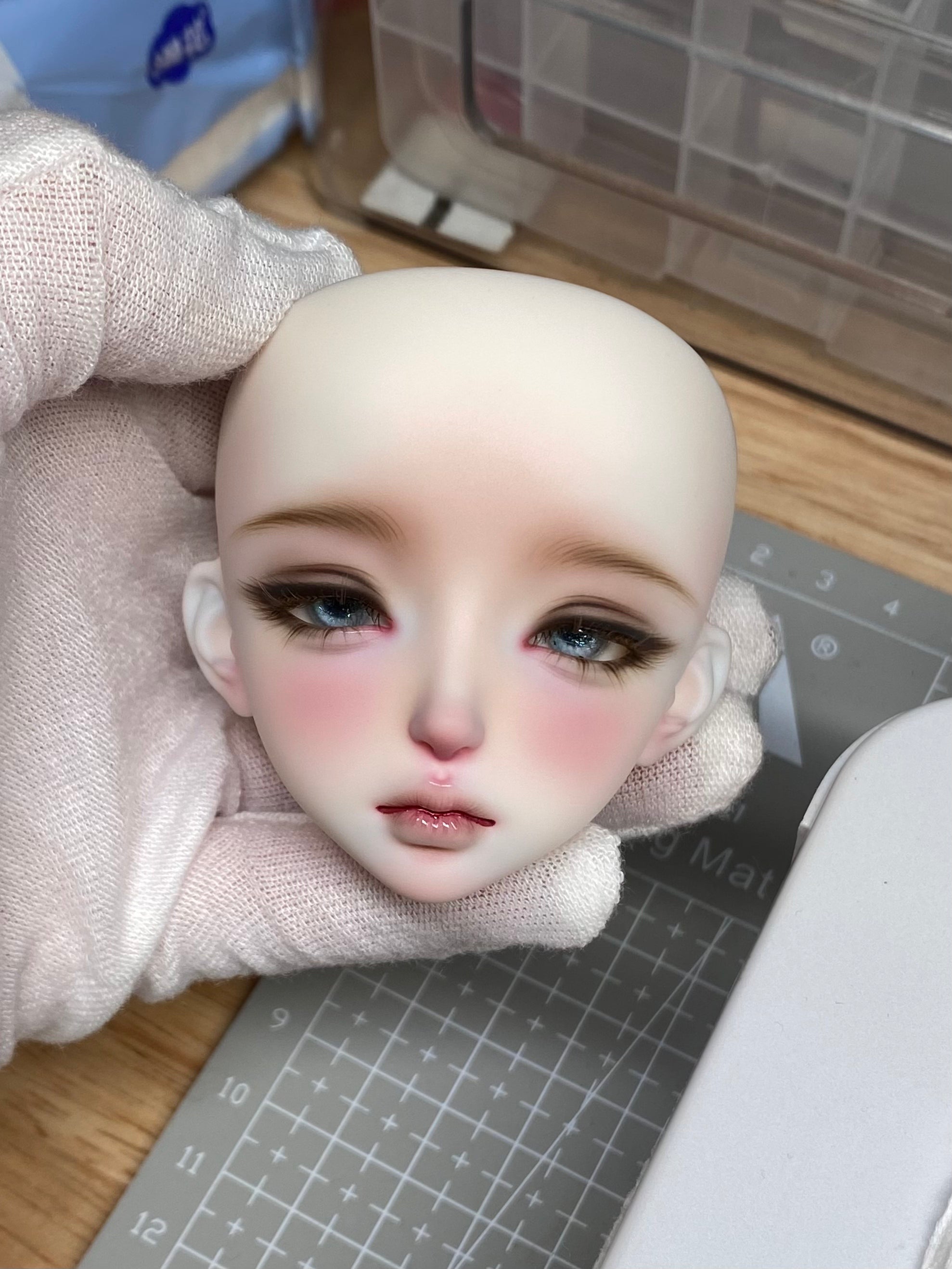 Arctic Rabbit 1/4 BJD Head ChloAI half sleeping