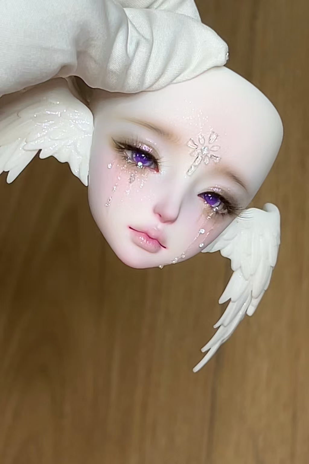 Arctic Rabbit 1/4 BJD Head ChloAI half sleeping