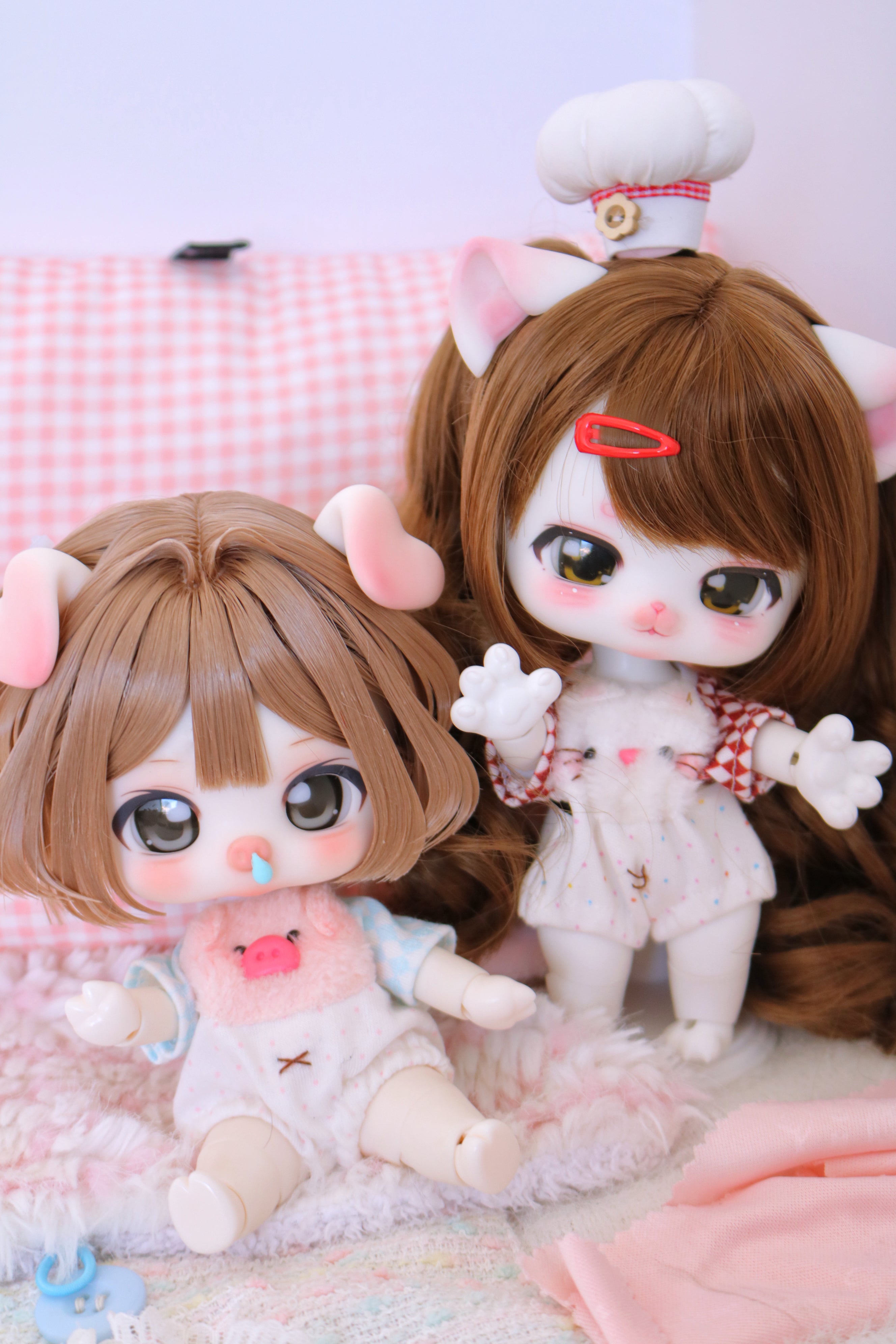 JemmyDoll 1/12 BJD big head full set HuluPig & HuluCat