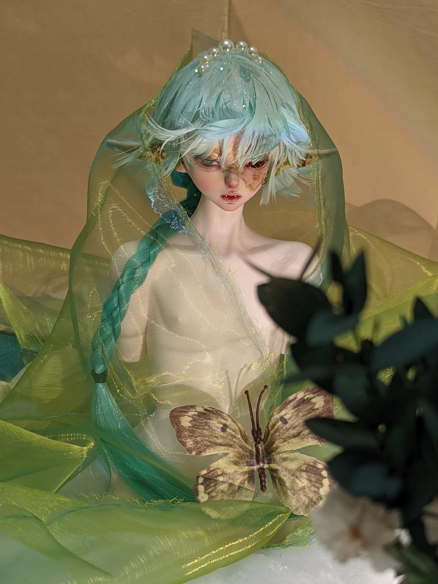 HAD 1/4 BJD head Elfu & Alfu