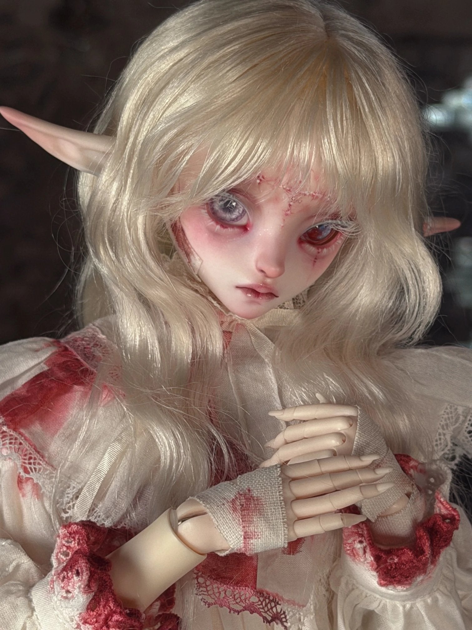 HAD 1/4 BJD head Elfu & Alfu