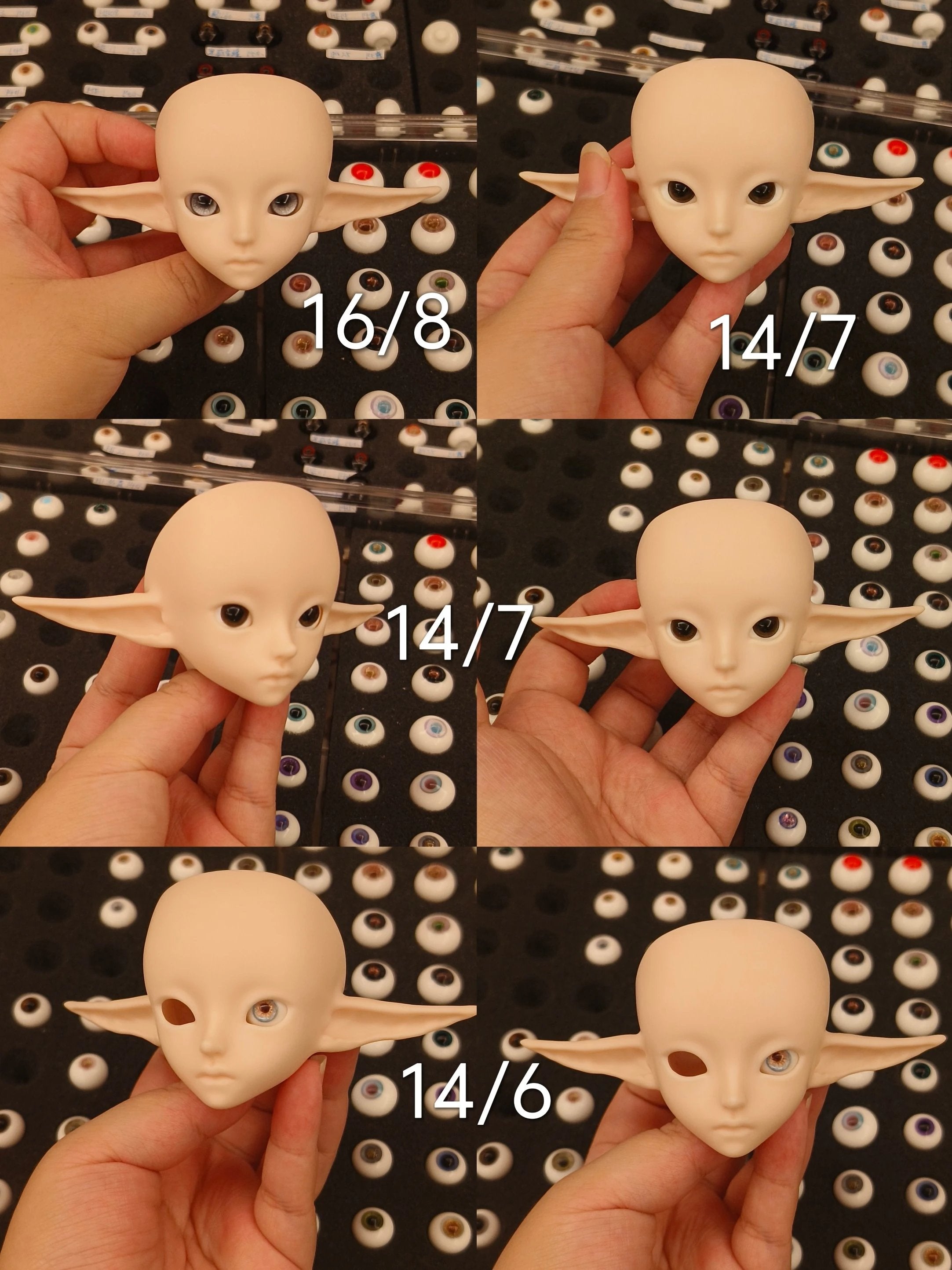 HAD 1/4 BJD head Elfu & Alfu