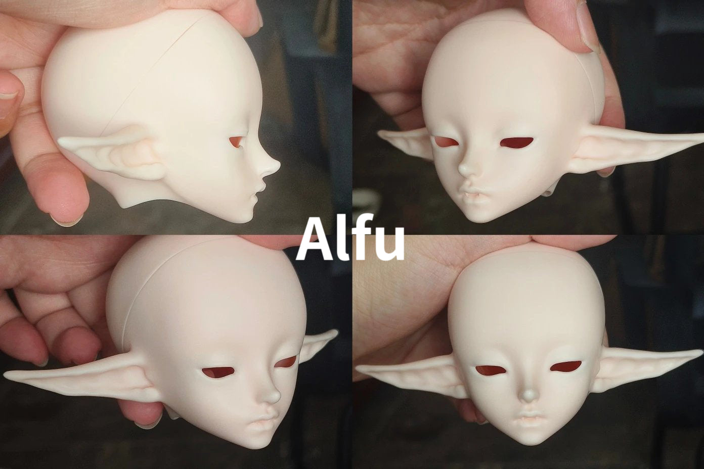 HAD 1/4 BJD head Elfu & Alfu