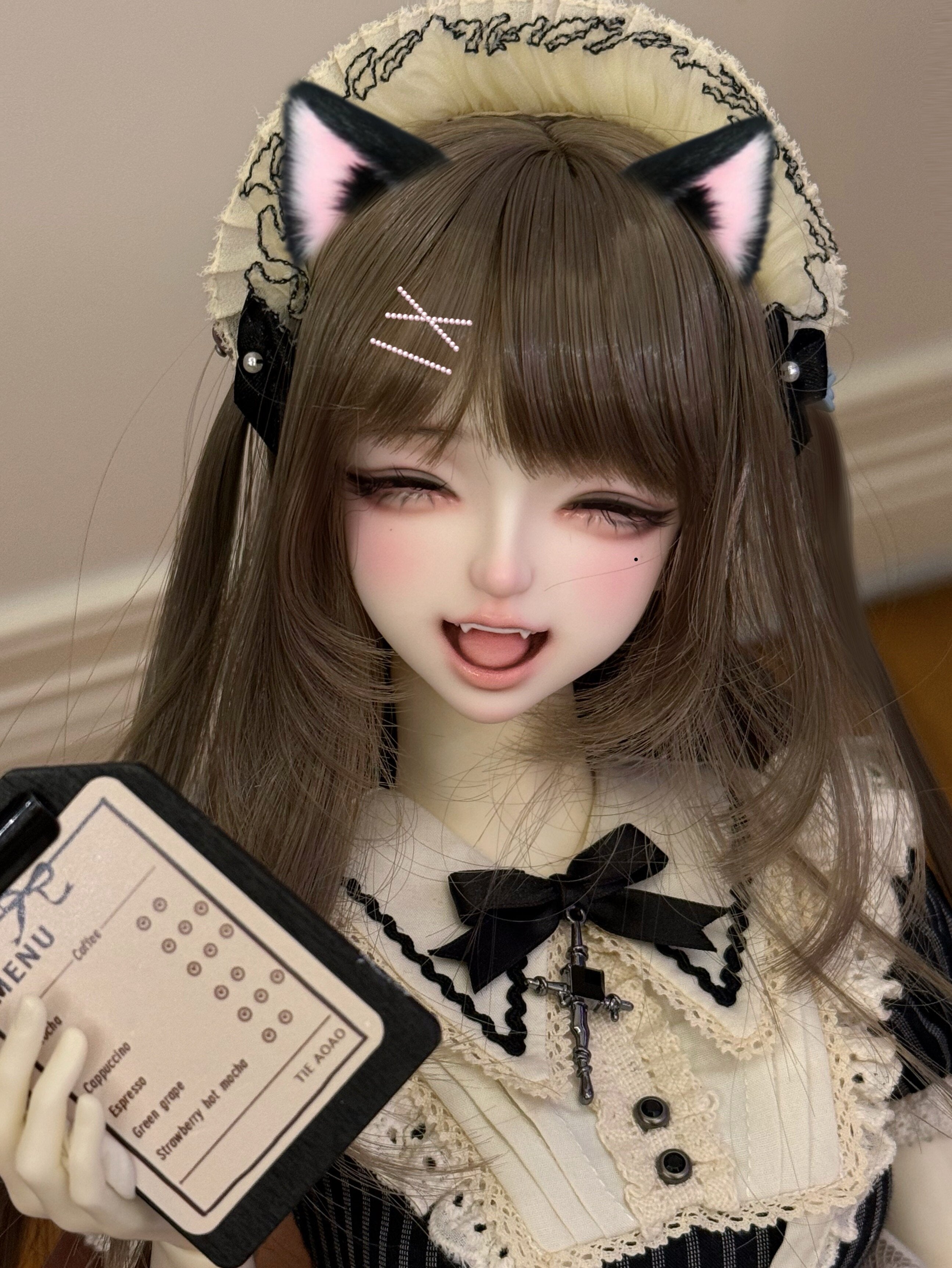 Lalunadoll 1/3 BJD head Kitty Bean