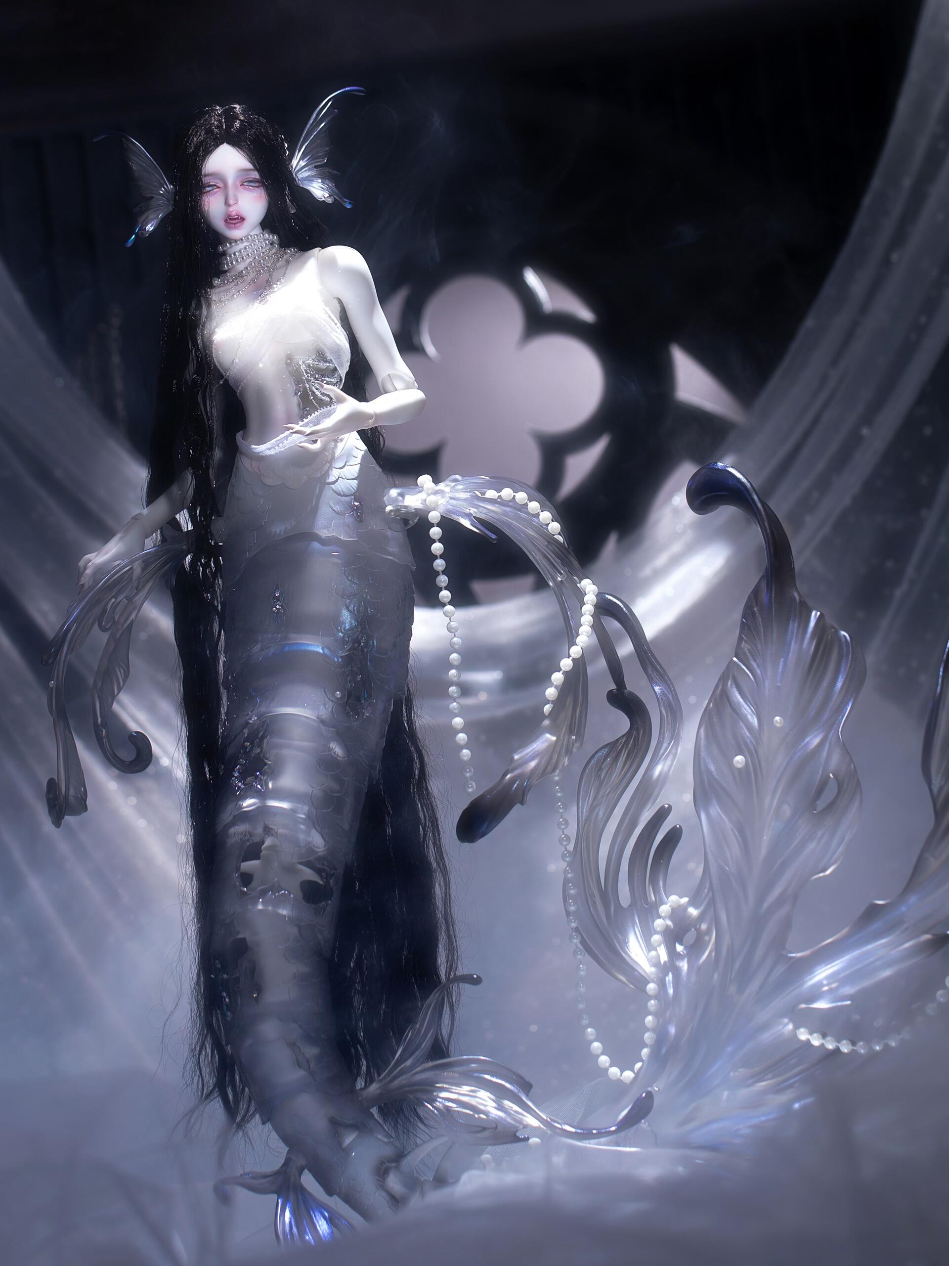 DollZone 1/4 BJD Mermaid Lunar Eclipse Dark Style full set