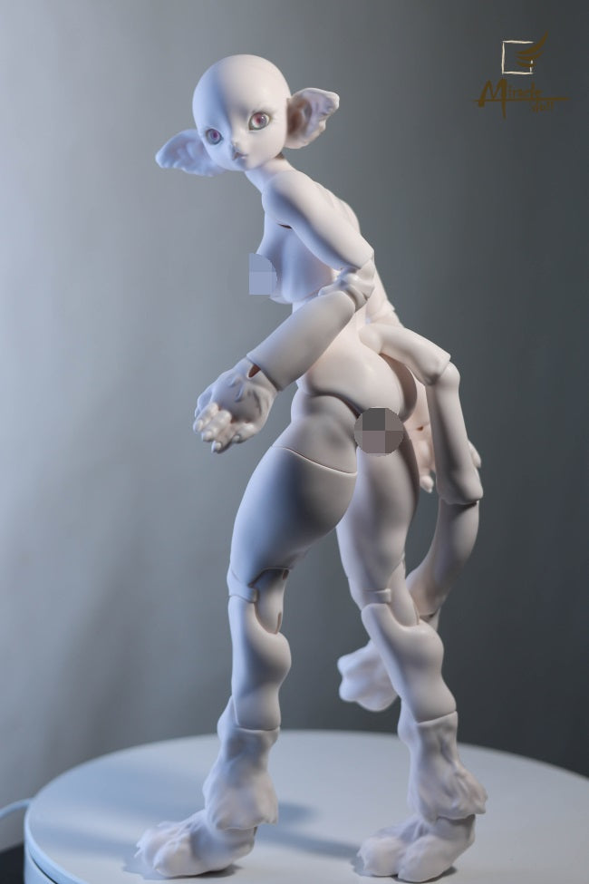 MiracleDoll 1/4 Leopard Woman BJD head Ling