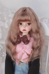 DongYu 1/3 1/4 1/6 Angora Mohair long wig brown color