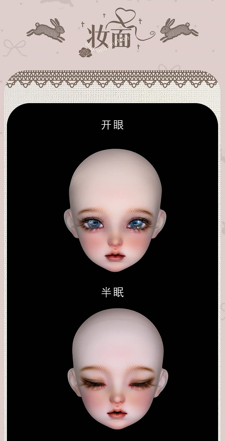 AEDOLL 1/4 nude doll full set LuLu with wumian body