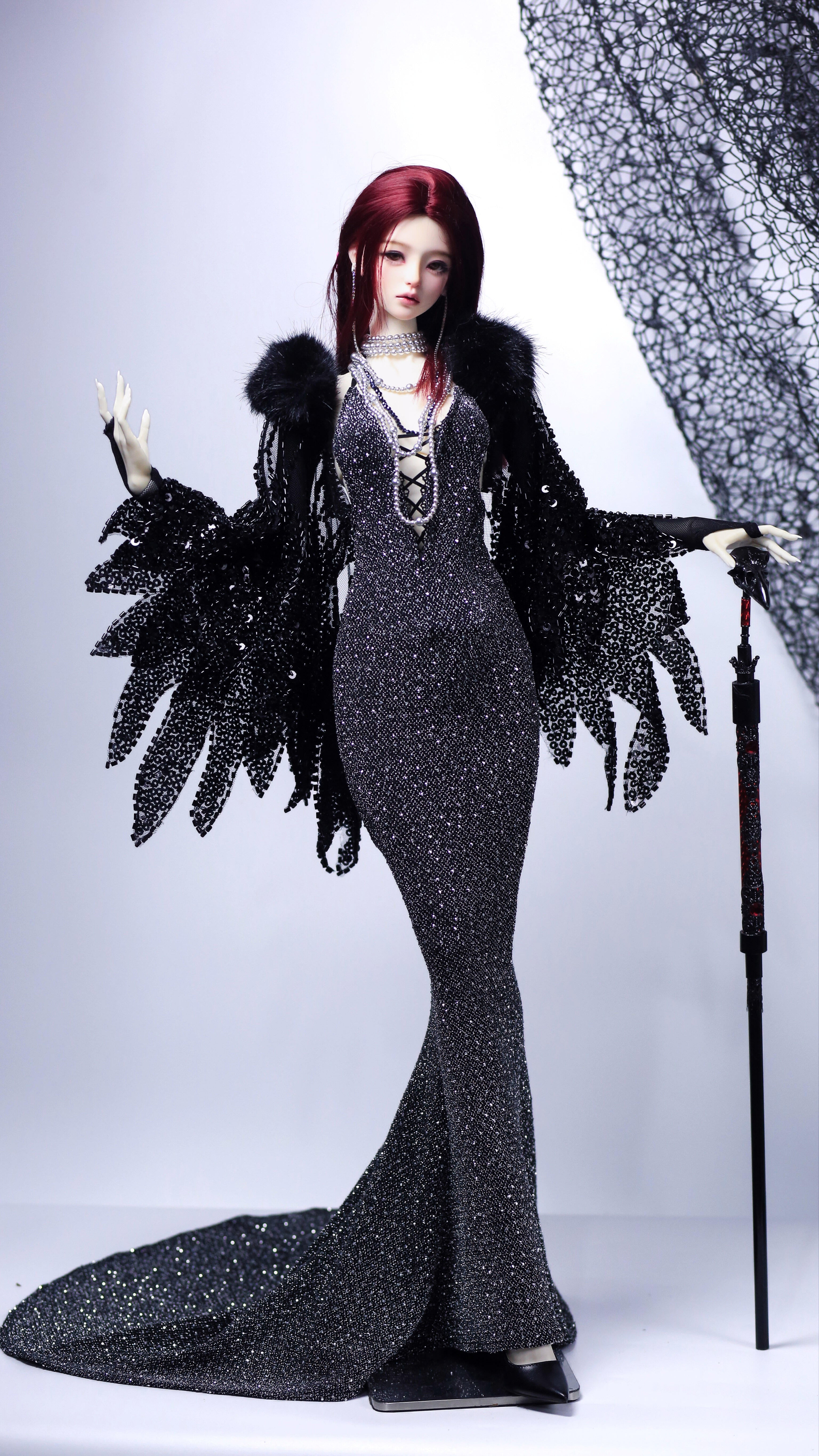 BIA 1/3 68-77cm BJD outfits Lady Scorpion-Bone Mermaid-Cut Skirt