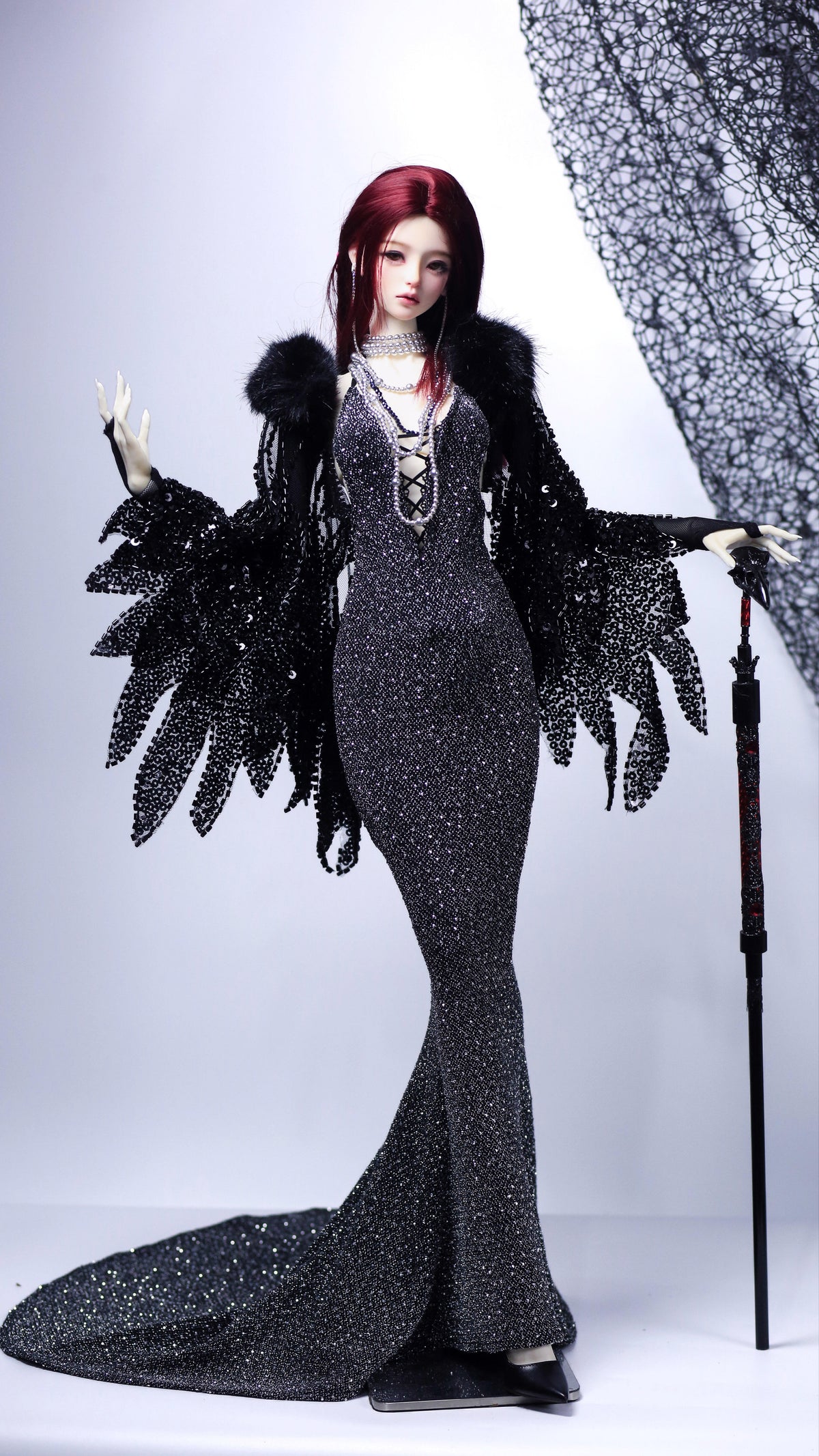 BIA 1/3 68-77cm BJD outfits Lady Scorpion-Bone Mermaid-Cut Skirt