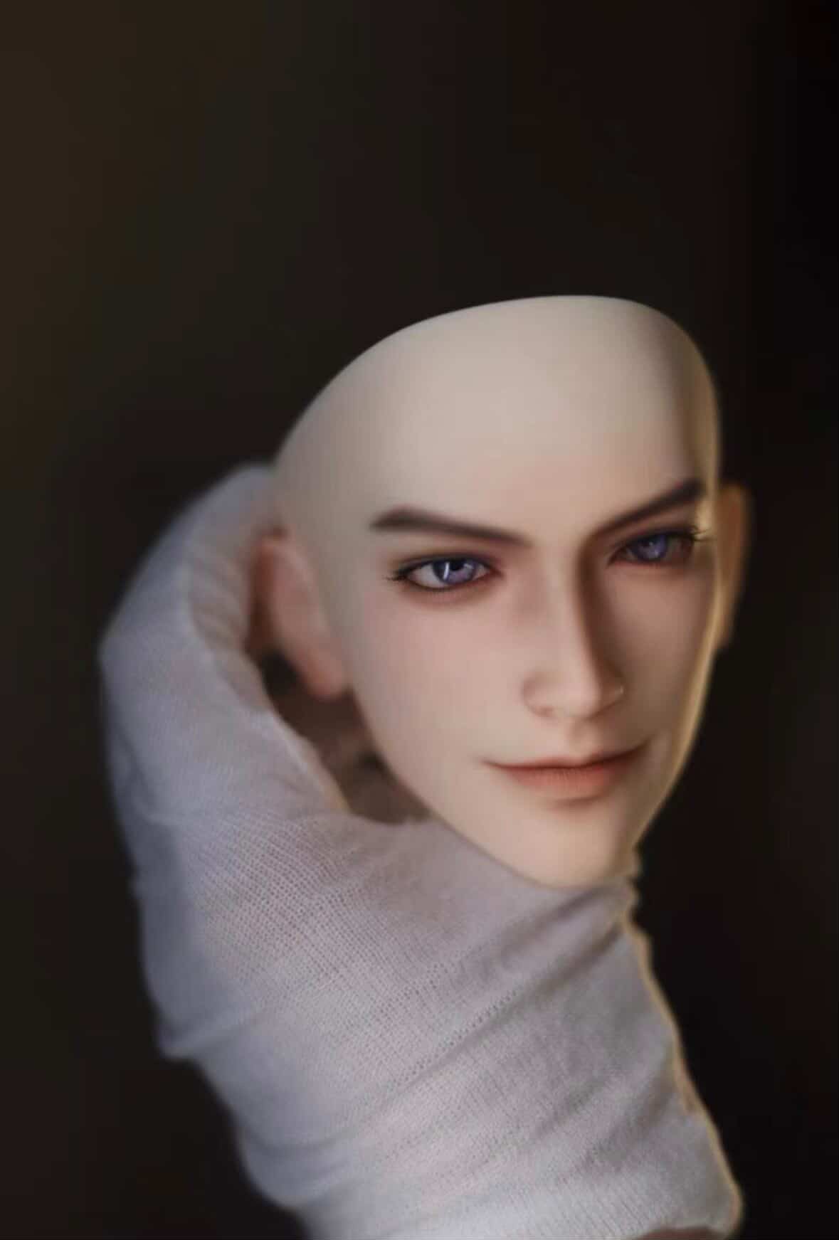 75cm Caleb head smile pink skin