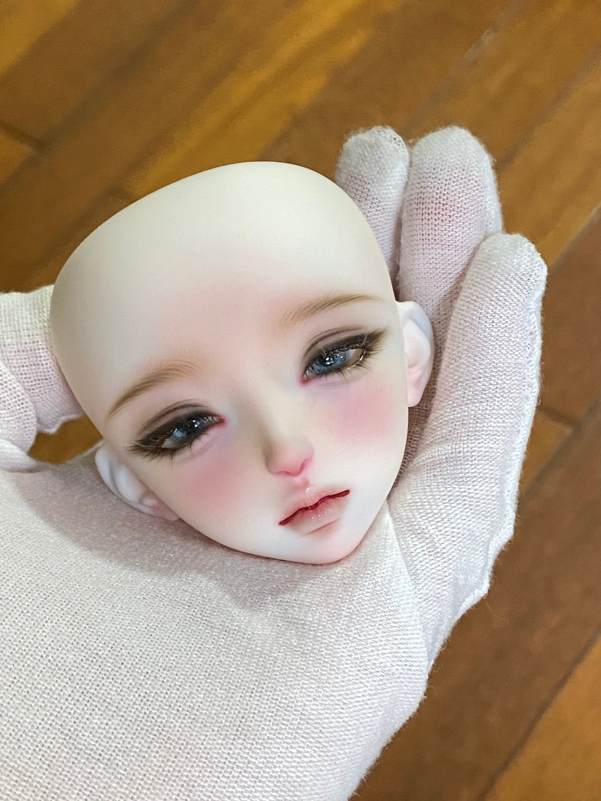 Arctic Rabbit 1/4 BJD Head ChloAI half sleeping