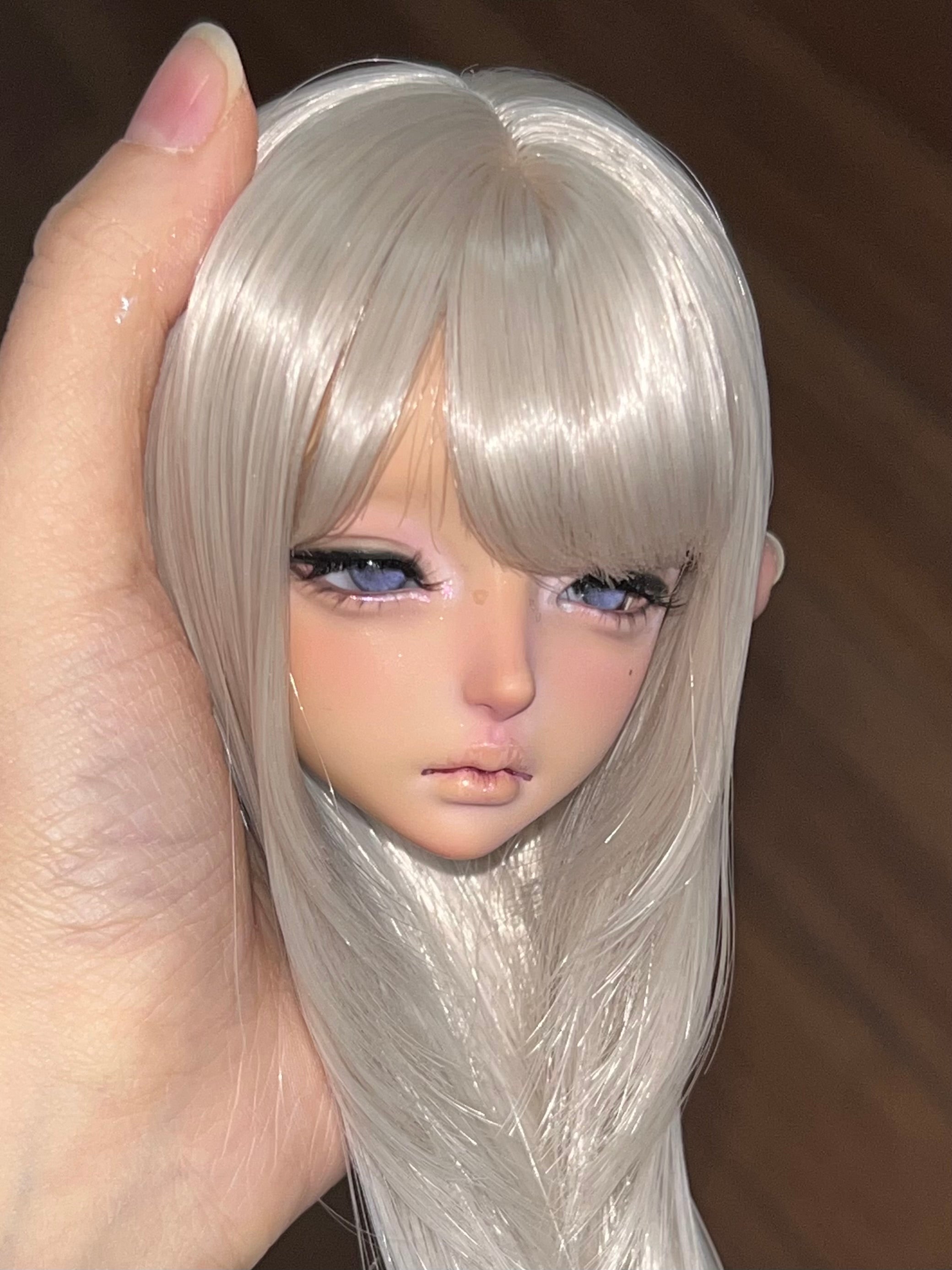 Arctic Rabbit 1/4 BJD Head ChloAI half sleeping