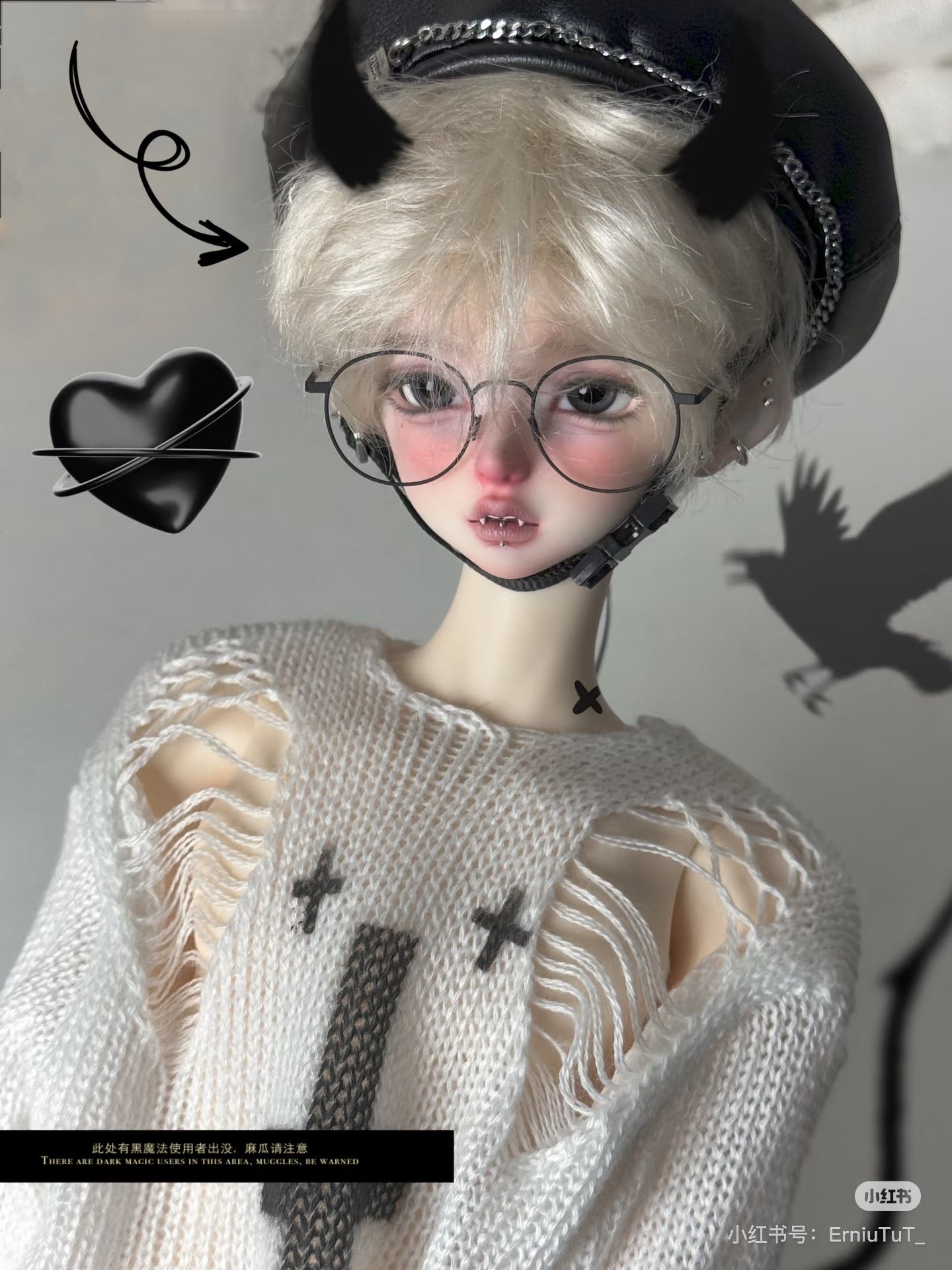 TC 1/4 BJD head Elvis & Avina