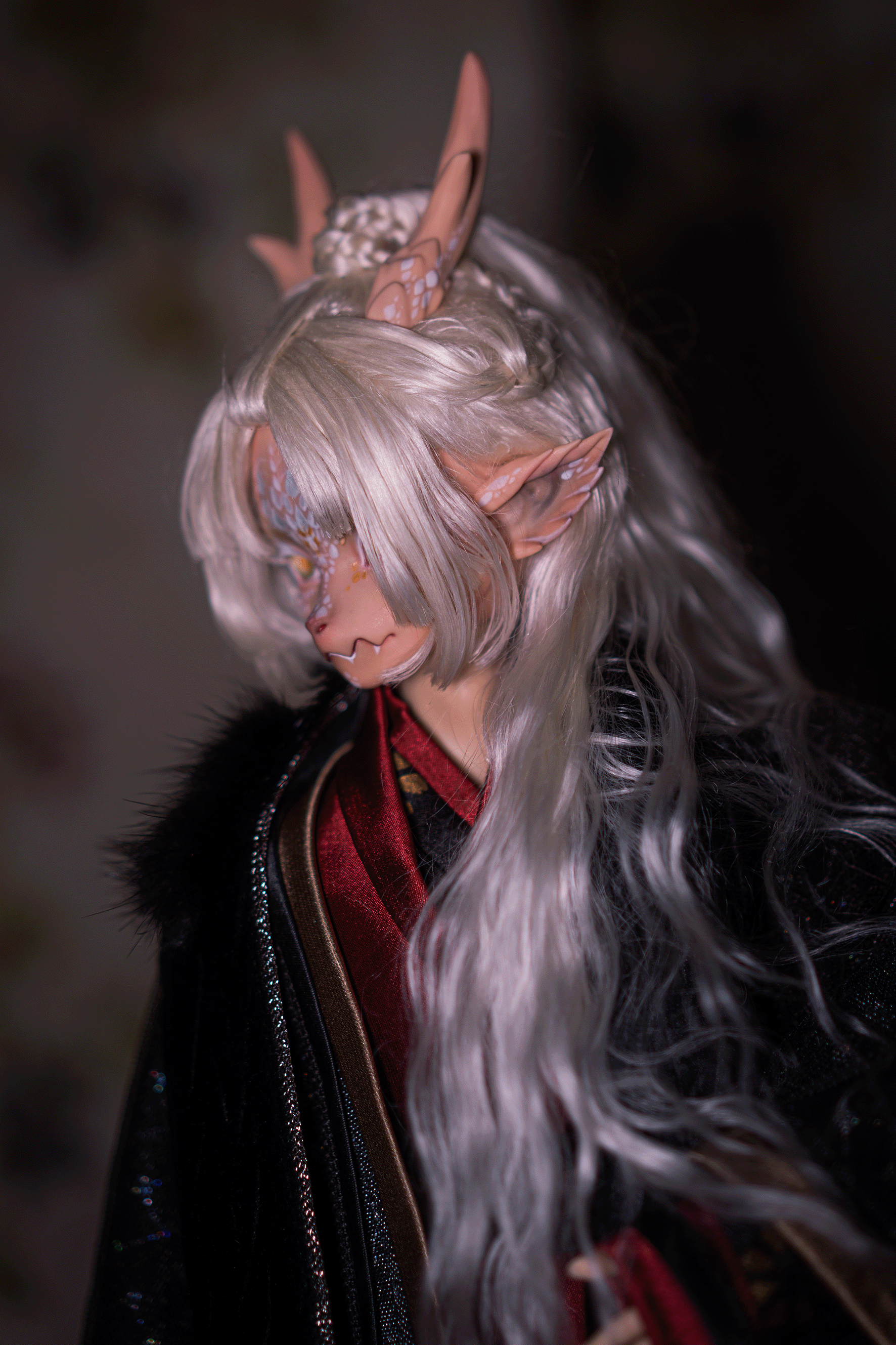 Kukudoll 1/4 BJD head Little Dragon