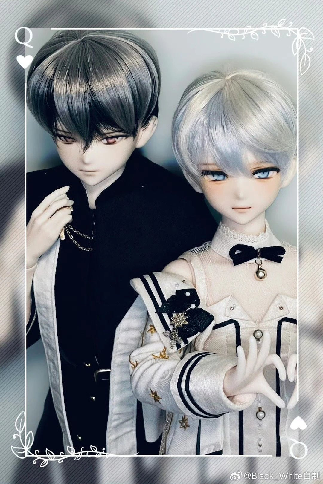 BlackWhite 15TH.VER 时 1/4 1/3 BJD Head