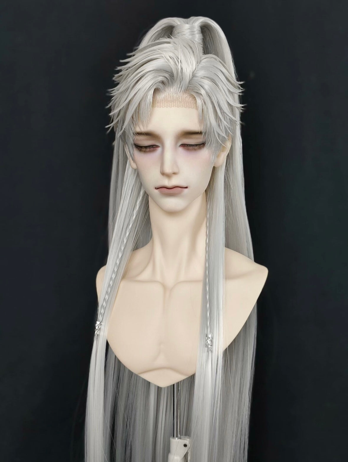 Sylus cos 1/3 75cm bjd high ponytail long wig