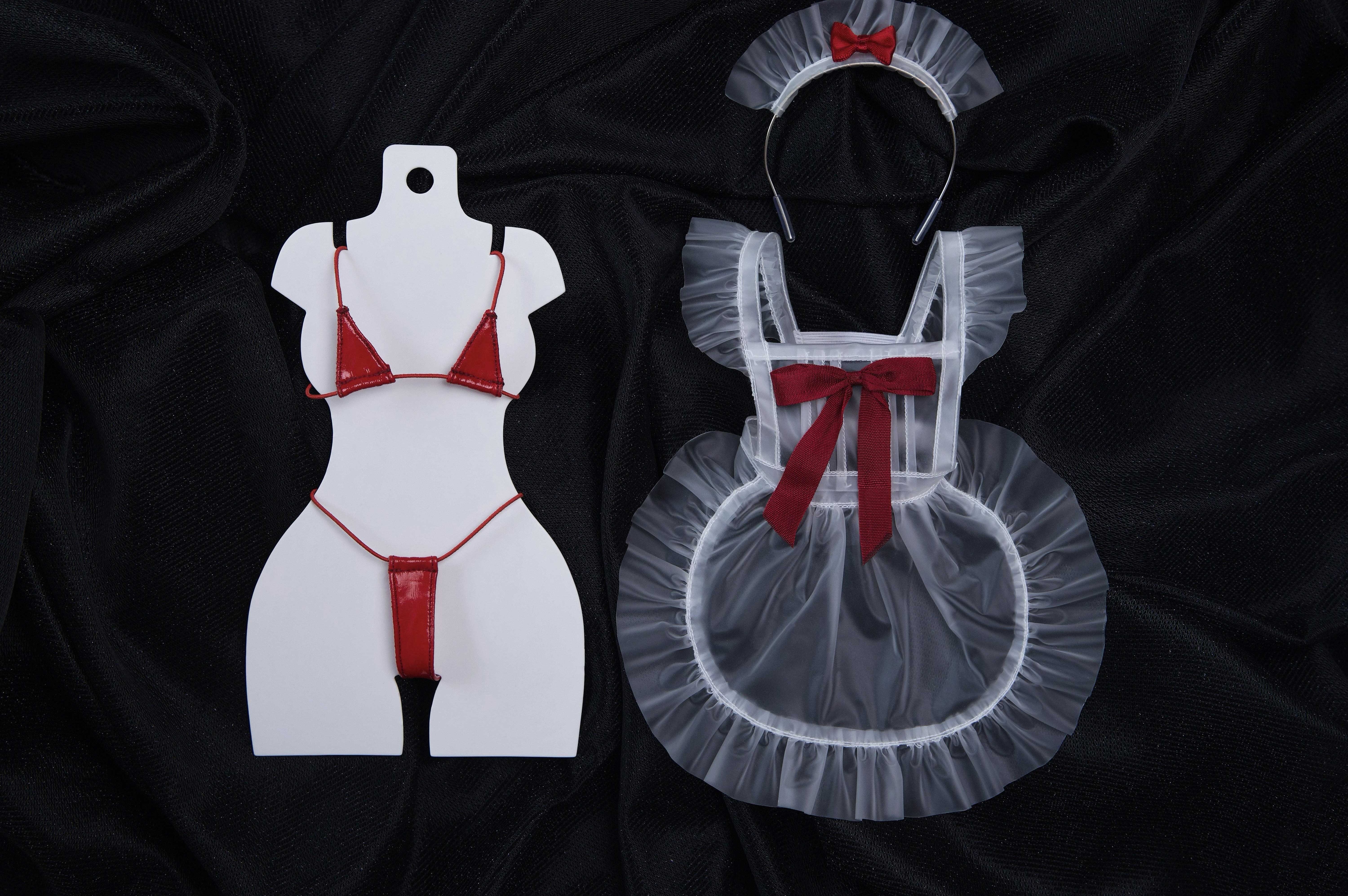 Minimalism 1/4 Frosted translucent maid apron set BJD clothing
