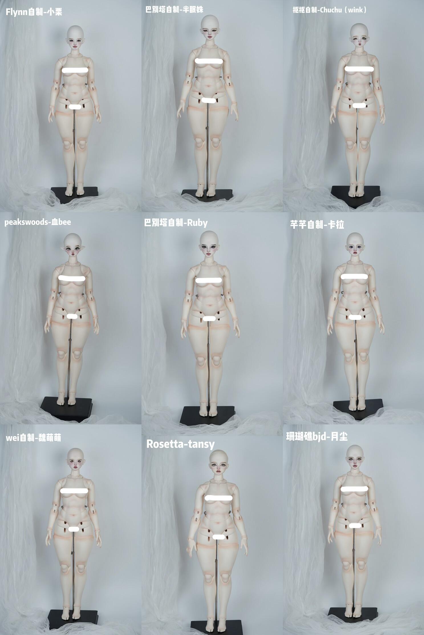 BlackShip 1/4 1/3 BJD body oil painting style