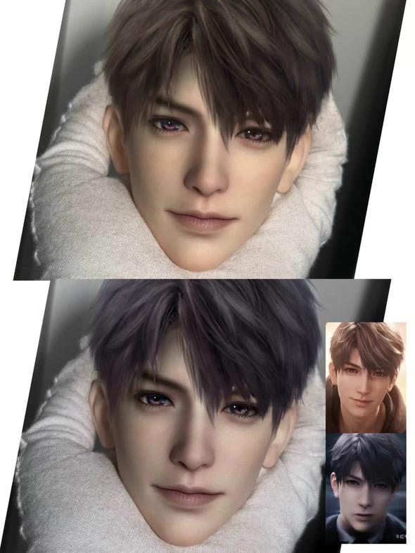 Caleb cos makeup and BJD accessories