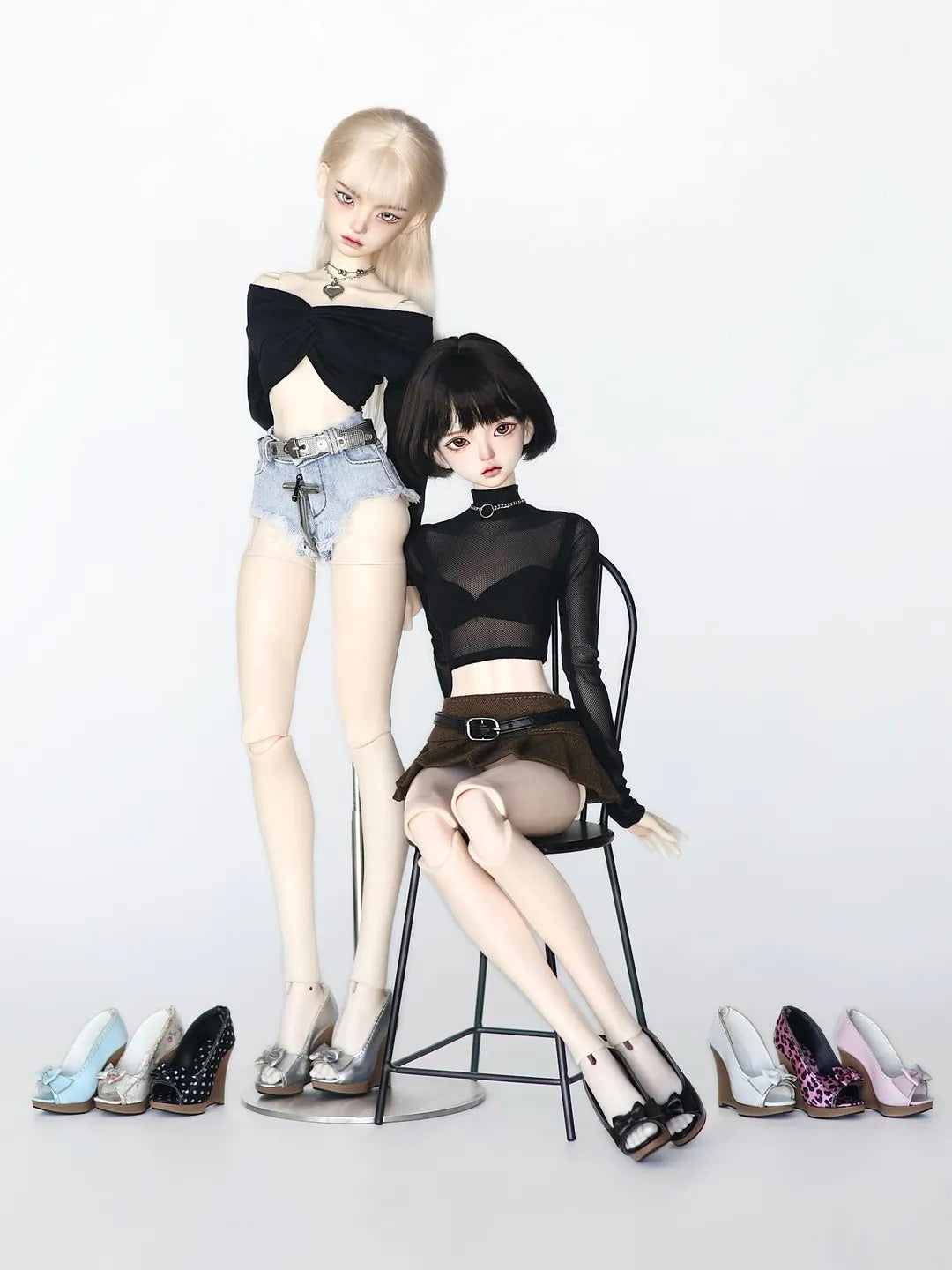 Koyut 1/4 & AP size BJD shoes代购 Peep-toe wedge heels
