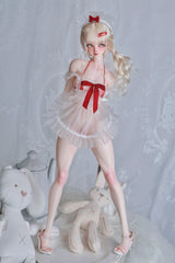 Minimalism 1/4 Frosted translucent maid apron set BJD clothing