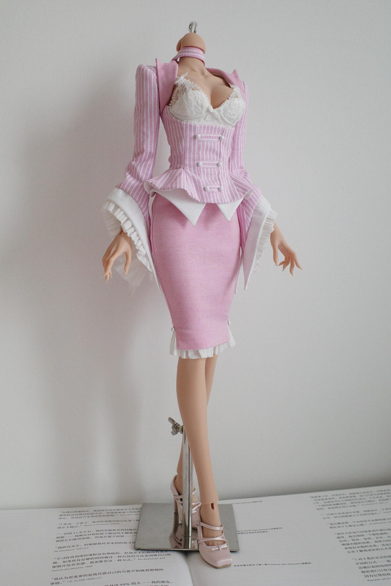 WuWu 1/4 BJD outfits Striped matching set代购