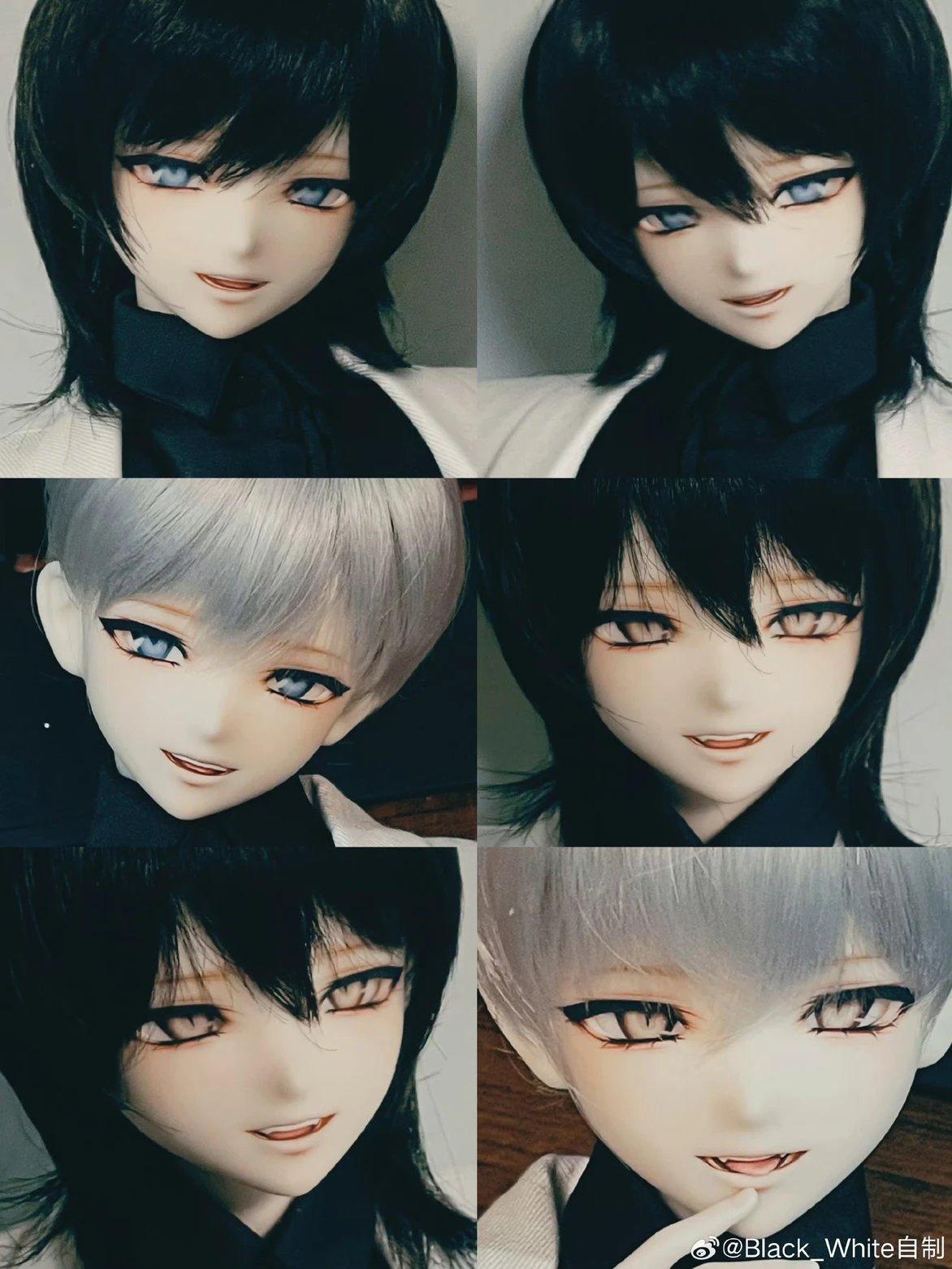 BlackWhite 15VER & 23VER 戎 1/4 1/3 BJD Head