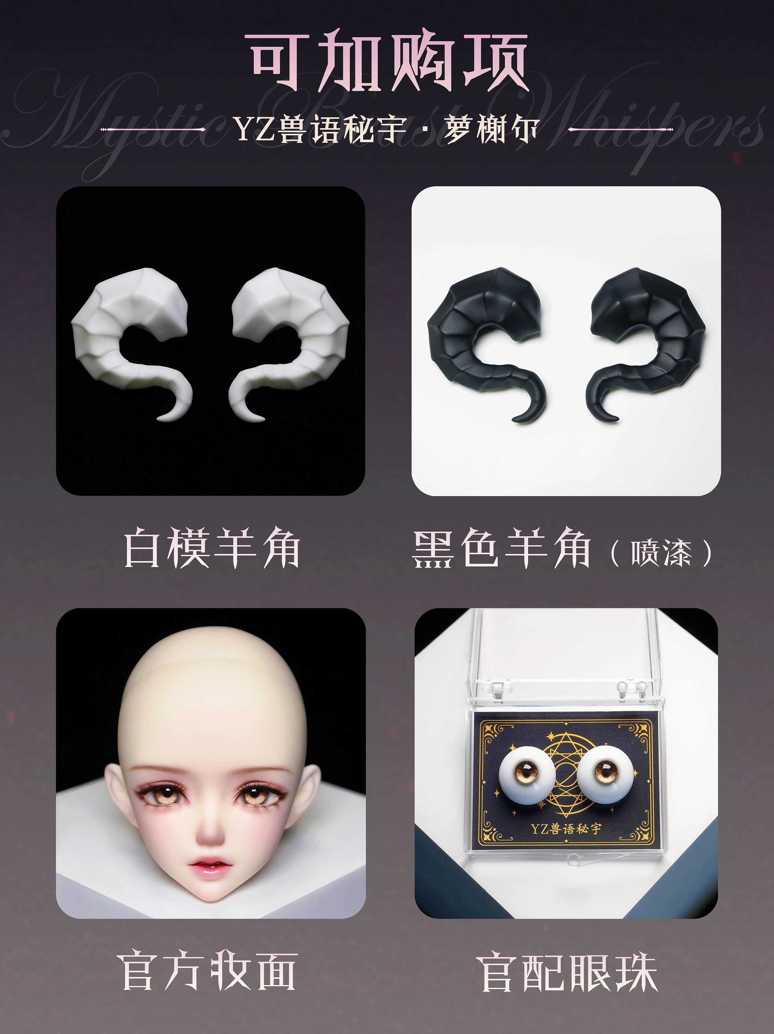 YZdoll 1/4 bjd head nude doll Rochelle