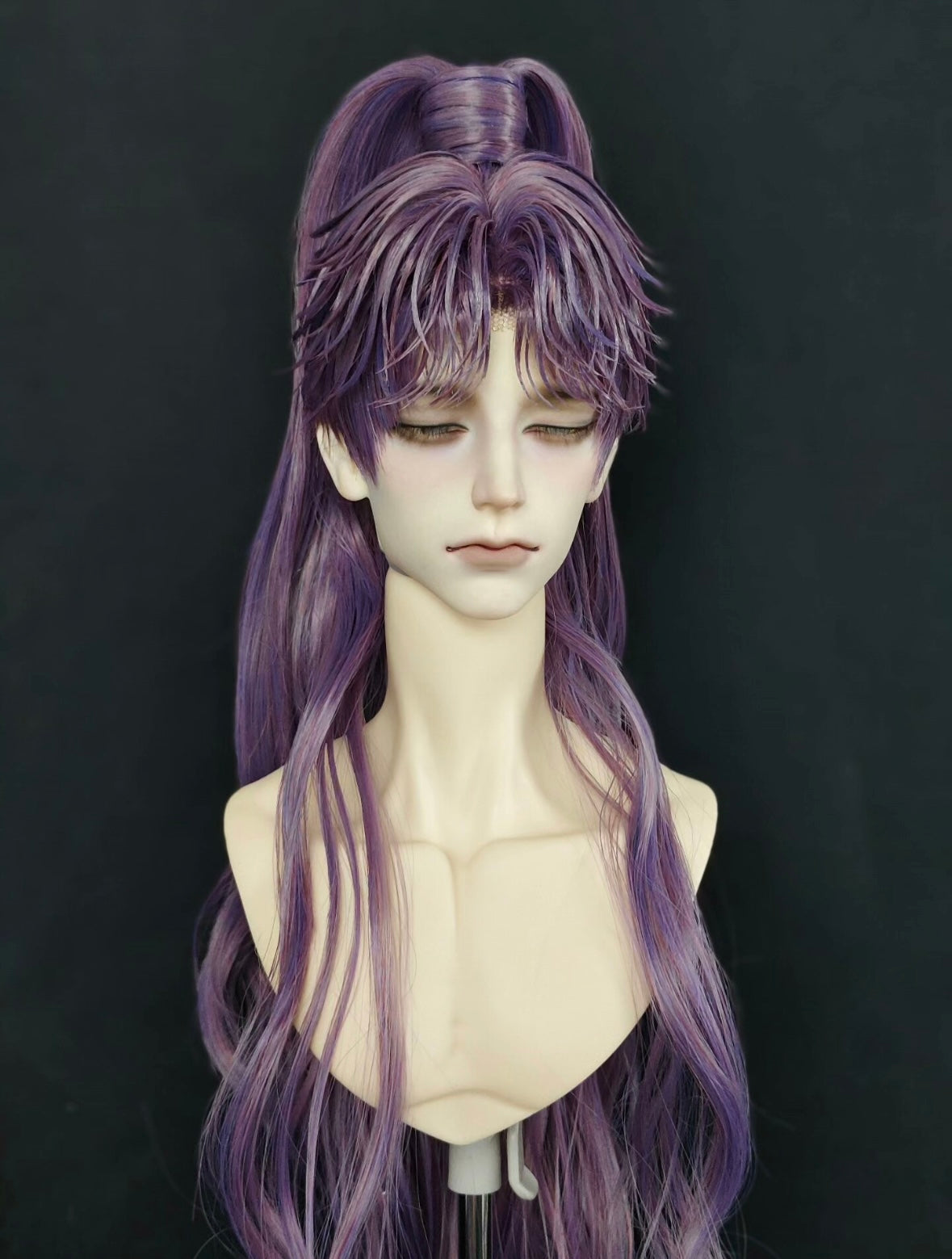 Rafayel cos 1/3 75cm bjd high ponytail long wig