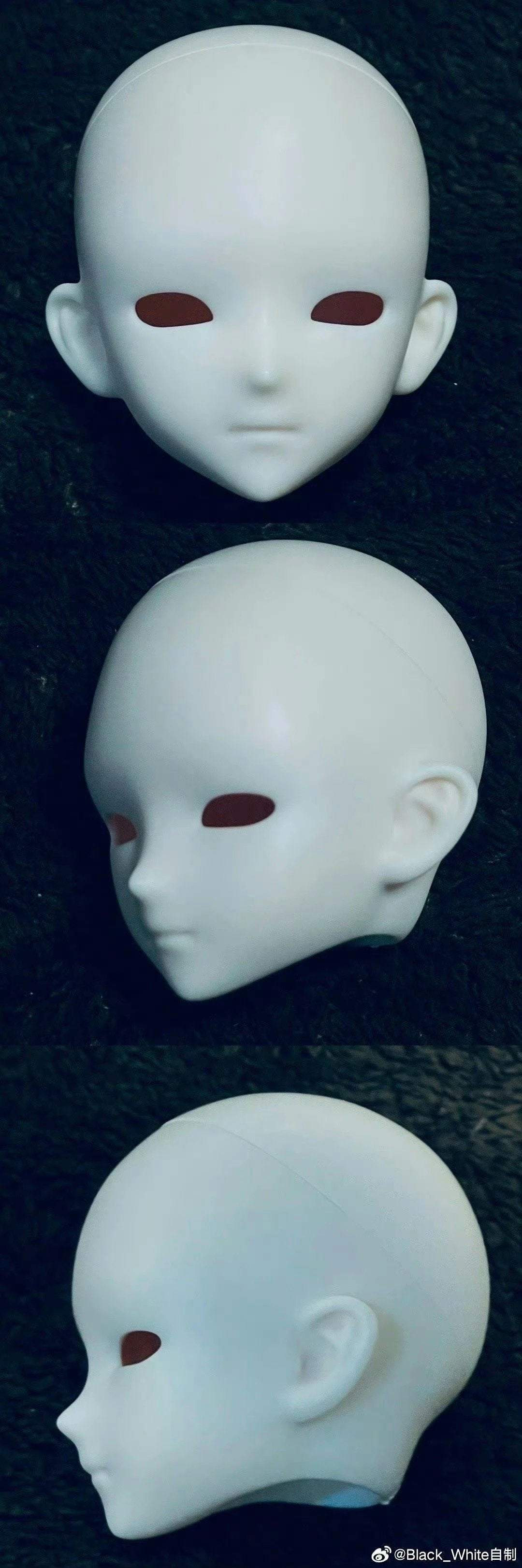 BlackWhite 15TH.VER 时 1/4 1/3 BJD Head