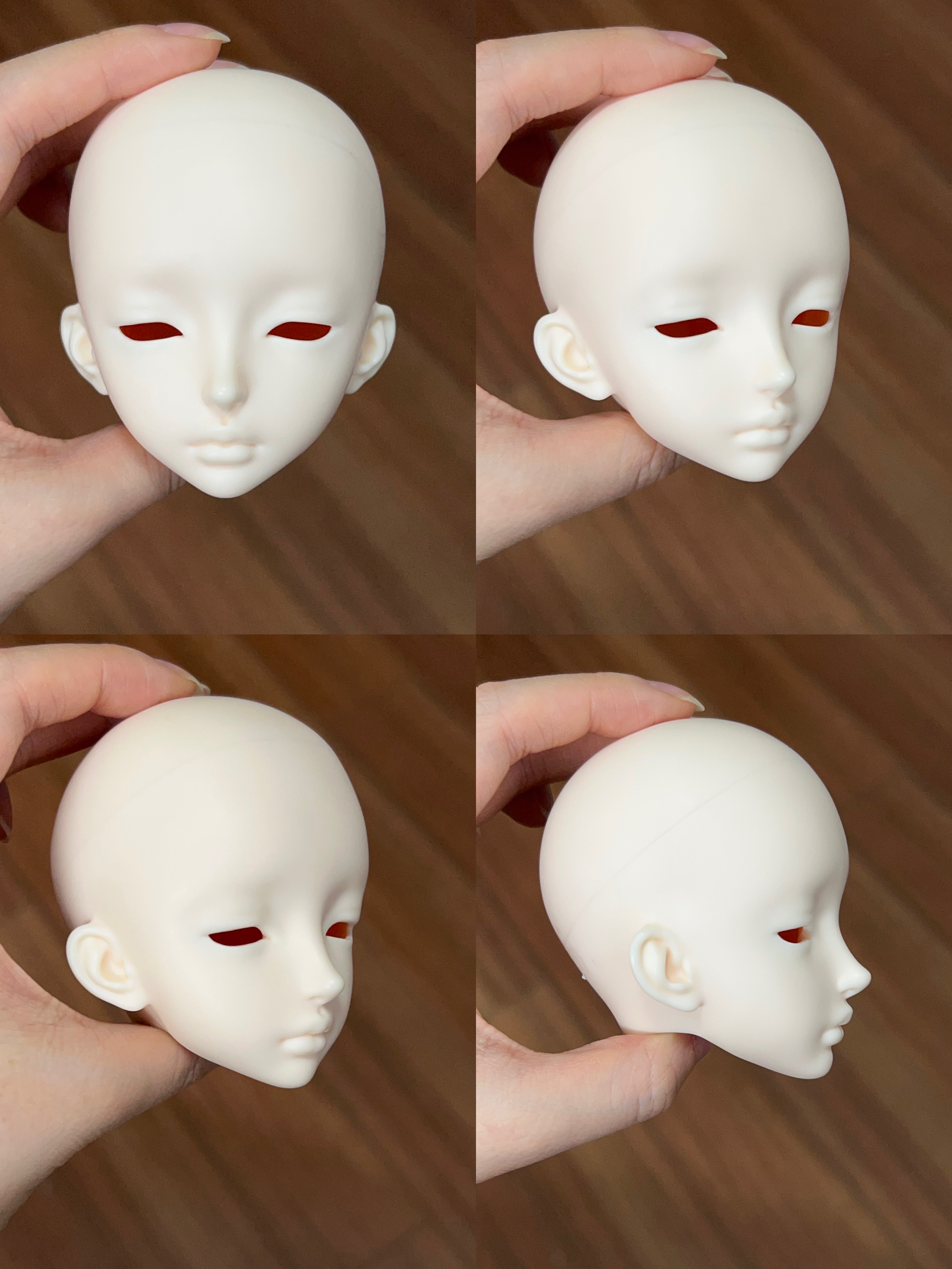 Arctic Rabbit 1/4 BJD Head ChloAI half sleeping