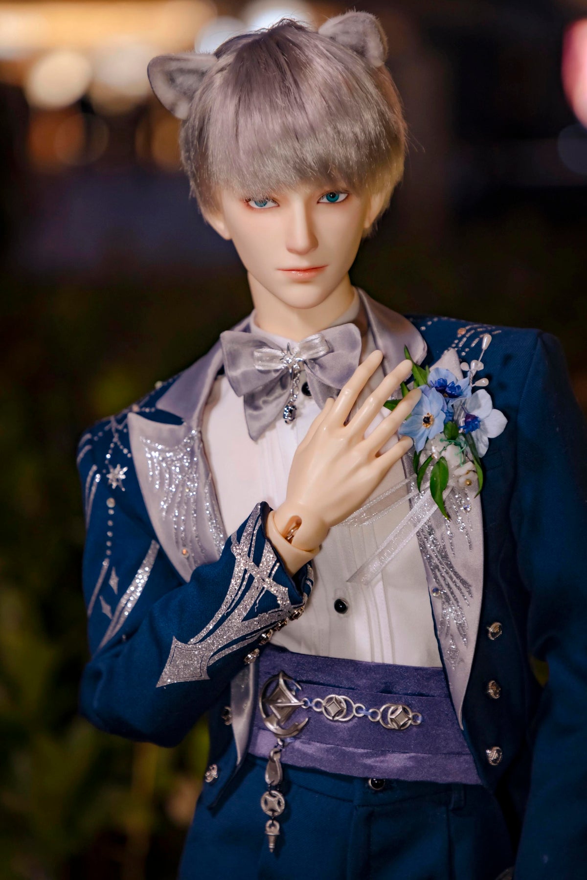 Xavier Cos 75-77cm dark blue wedding dress BJD outfits代购